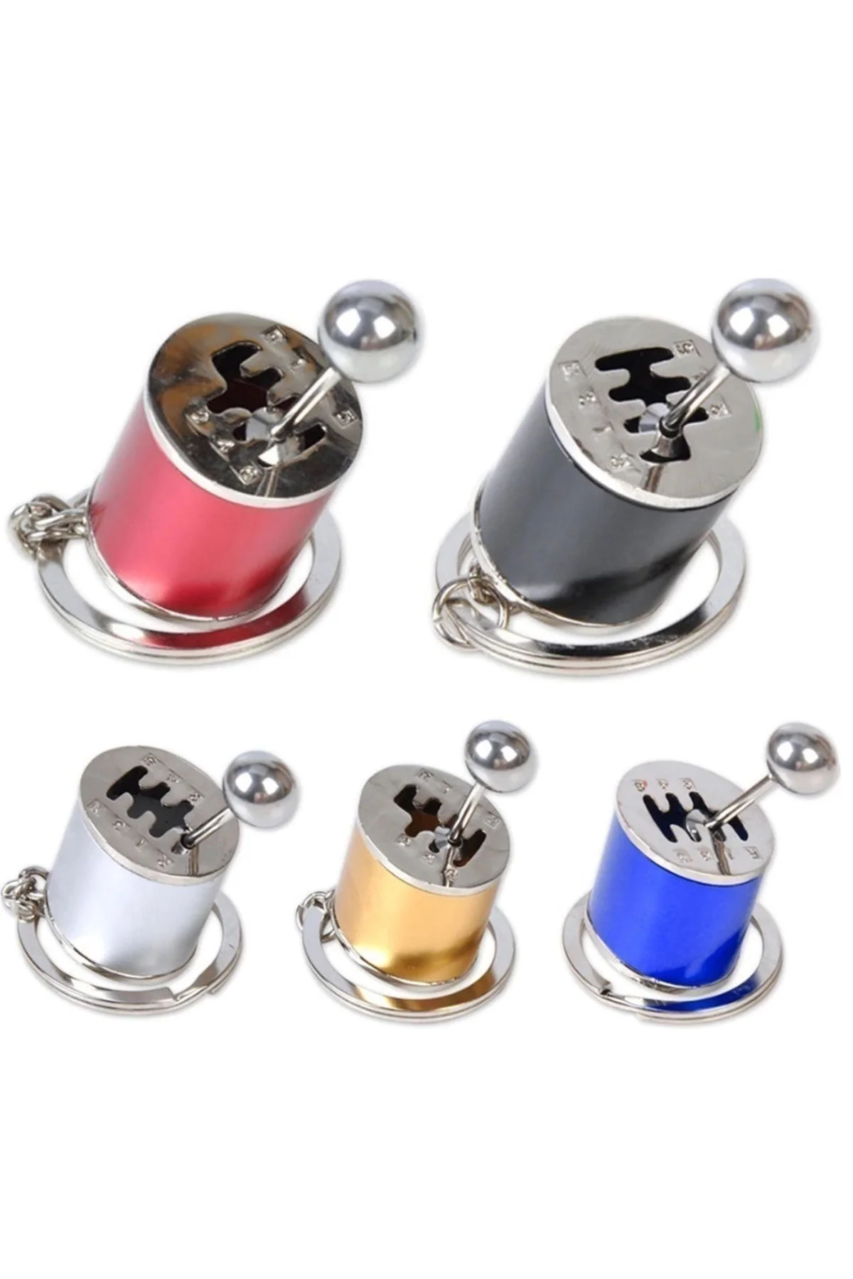 Hareketli Araba Vites Anahtarlık Altı Hız Manuel Vites Dişli Shifter Topuzu Metal Anahtarlık (4741) - Just Cheap Store Görsel 3