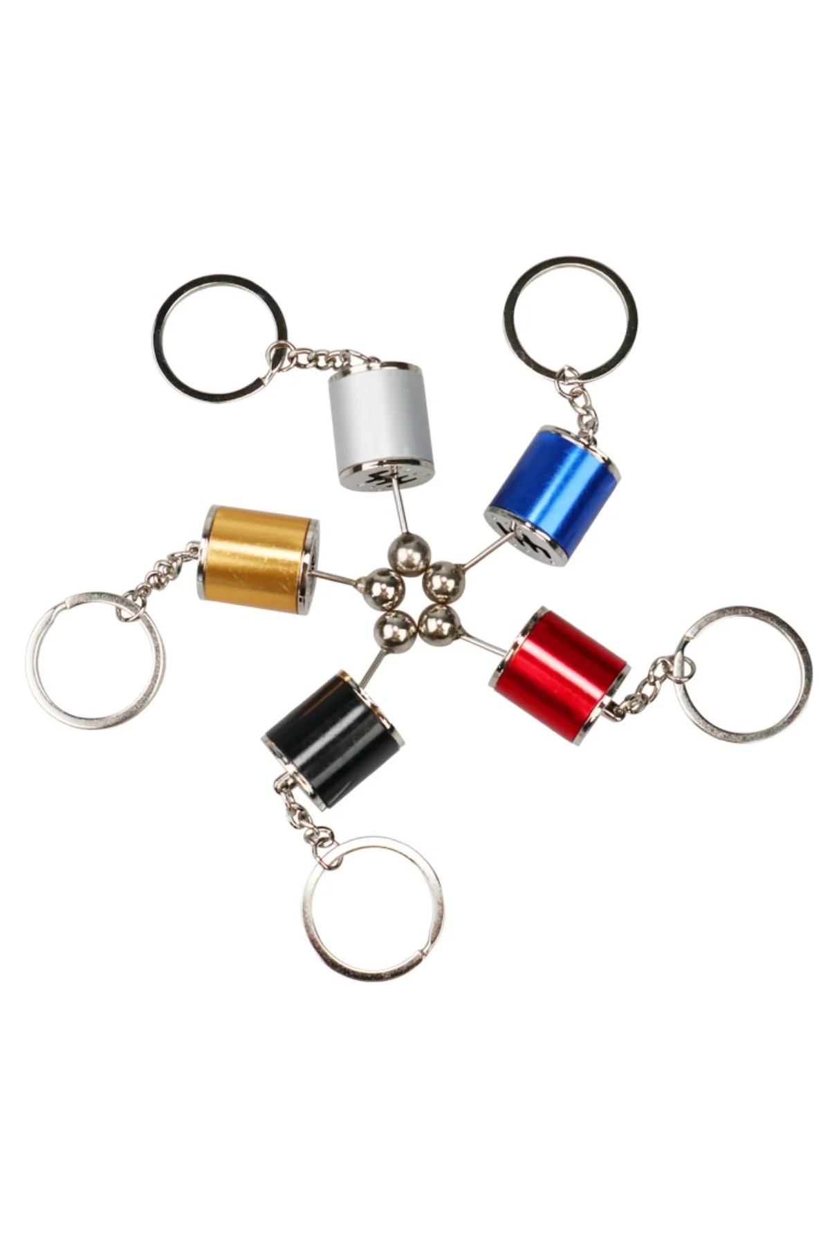 Hareketli Araba Vites Anahtarlık Altı Hız Manuel Vites Dişli Shifter Topuzu Metal Anahtarlık (4741) - Just Cheap Store Görsel 4