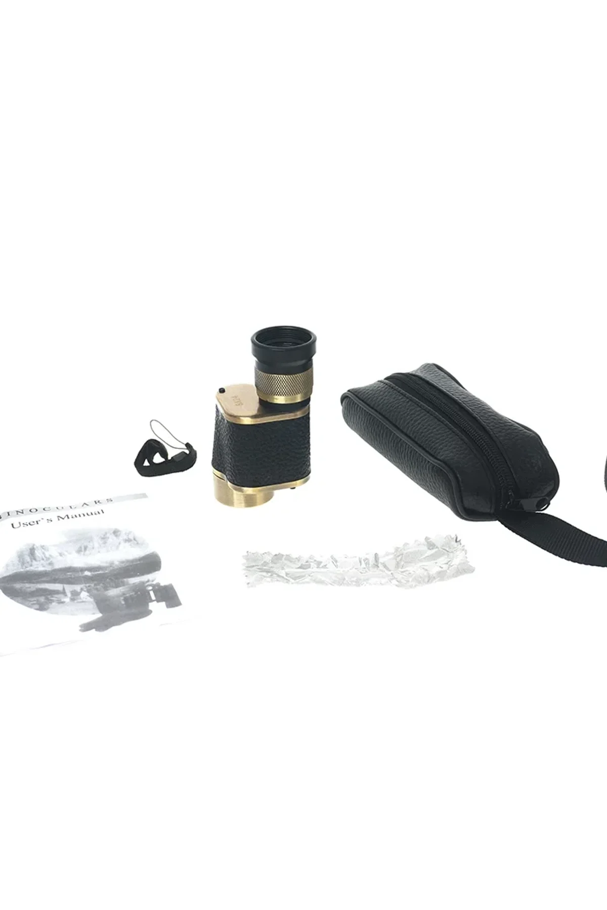 6x24 Baıgısh, Askeri Tarzi Pirinç Ve Deri Kaplamalı, Deri Çantalı Monocular Dürbün Sarı - Just Cheap Store Görsel 2