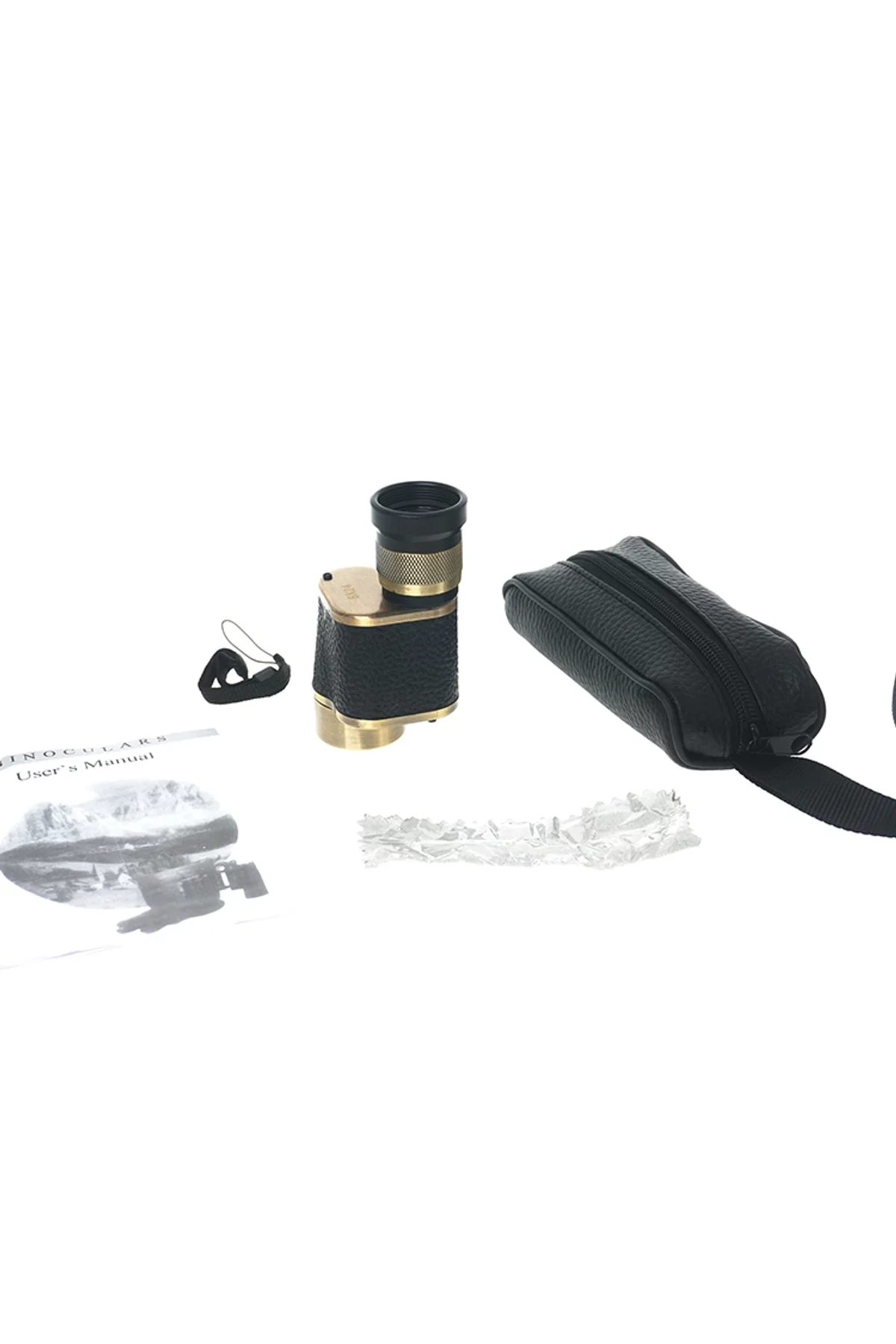 6x24 Baıgısh, Askeri Tarzi Pirinç Ve Deri Kaplamalı, Deri Çantalı Monocular Dürbün Sarı