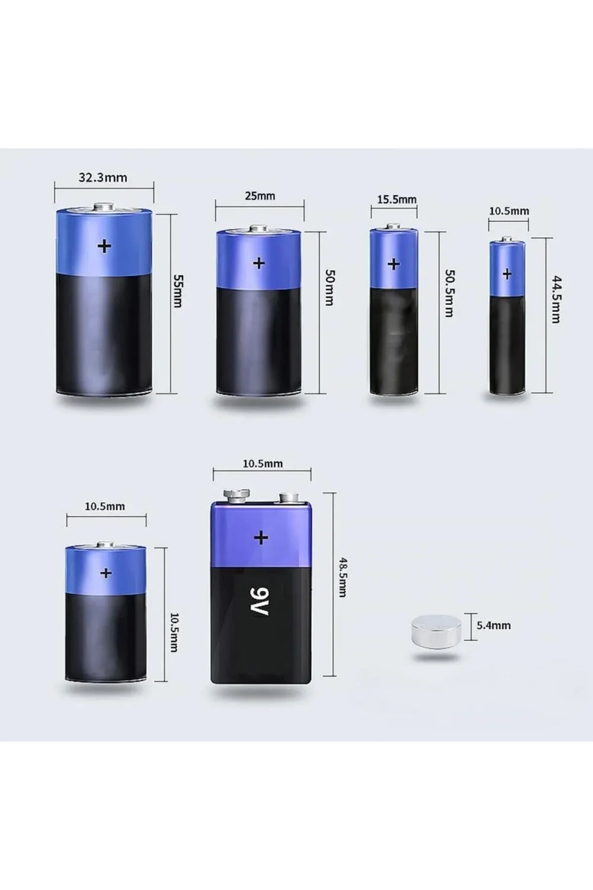 Evrensel Dijital Pil Test Cihazı – AA, AAA, C, D, N, 9V ve Düğme Pil Uyumlu Mini Pil Kapasite &amp - Just Cheap Store Görsel 4