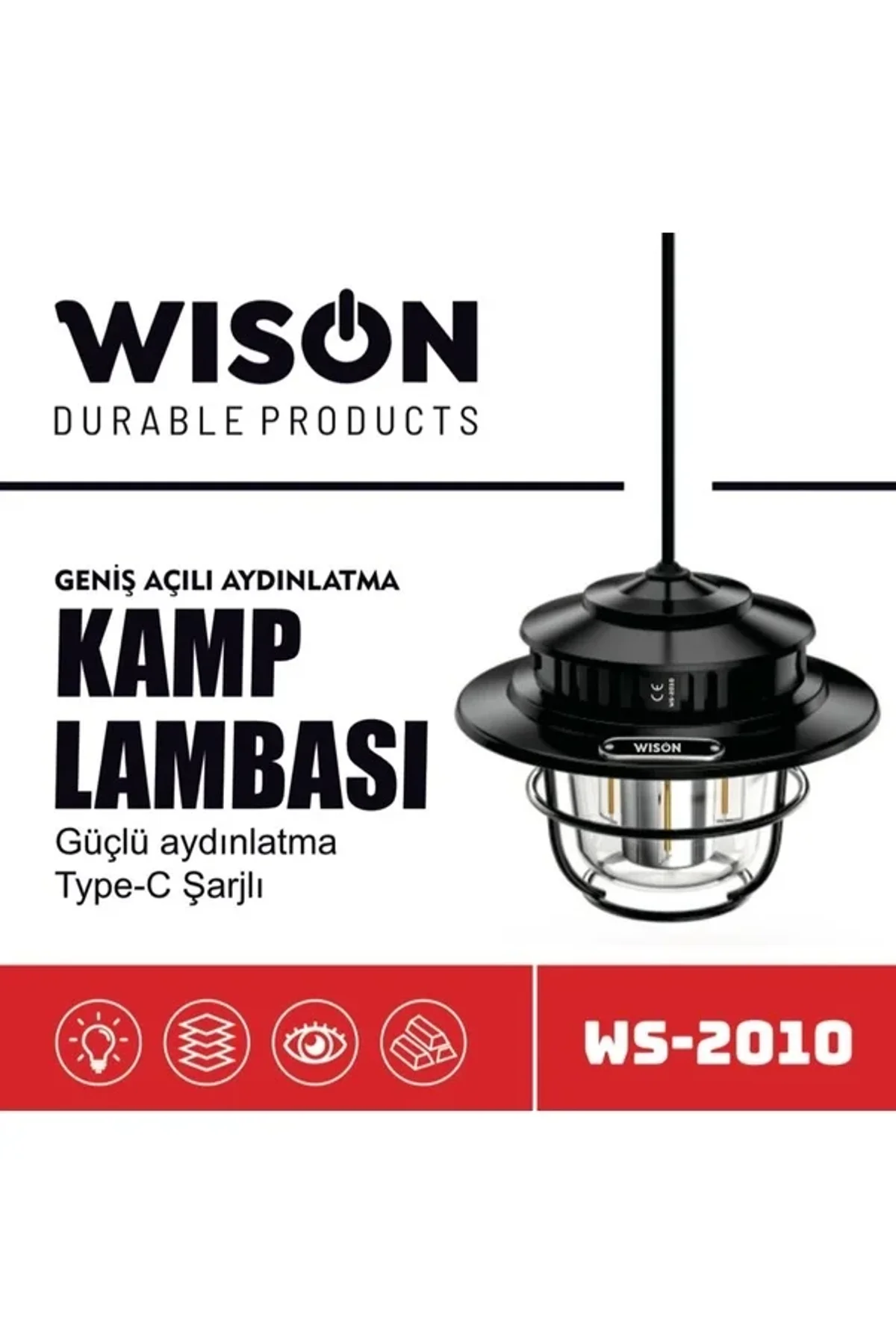 Wison WS-2010 Geniş Açılı Aydınlatma Kamp Lambası (4741) - Just Cheap Store Görsel 4