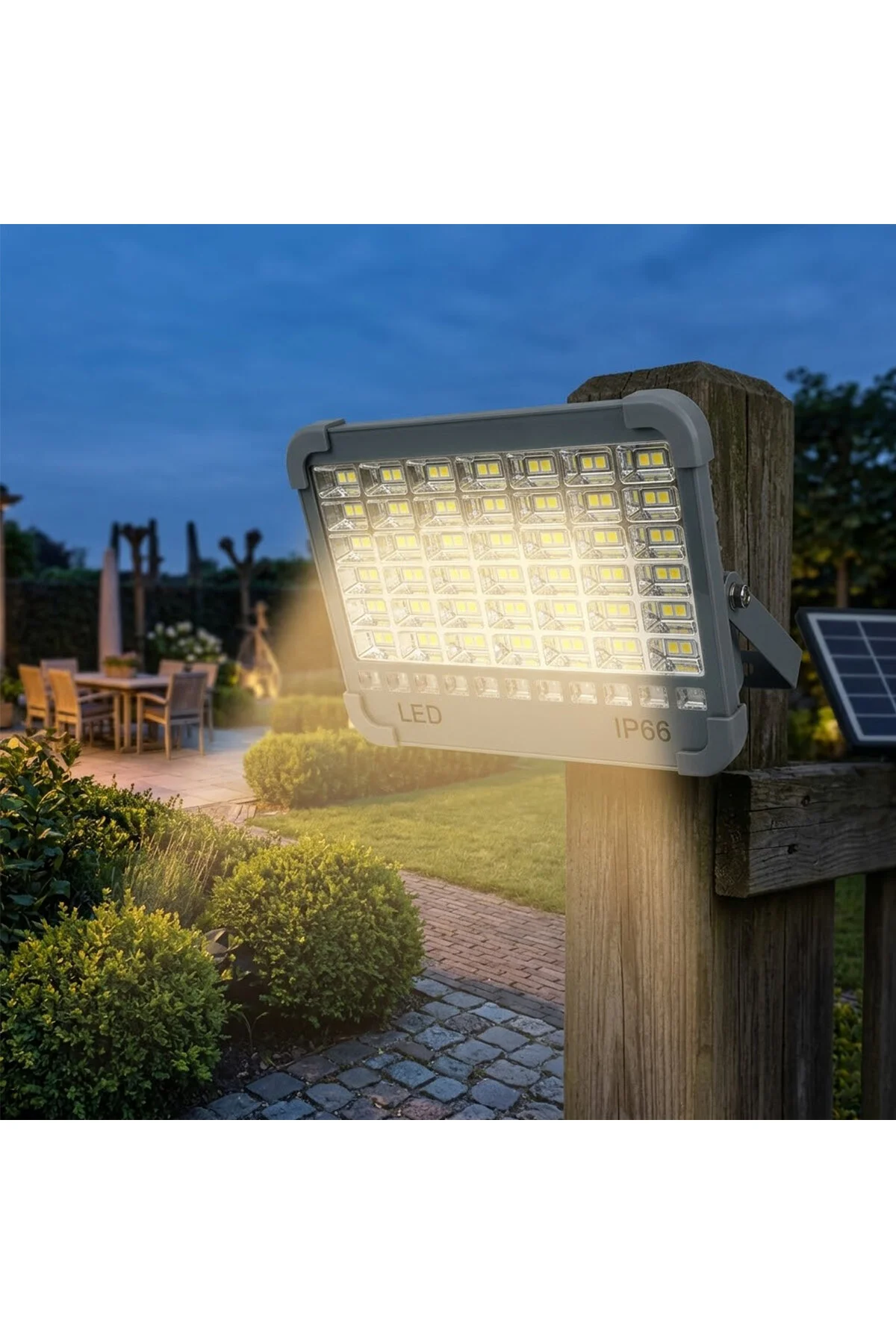 IP66 GÜNEŞ ENERJİLİ LED IŞIK SOLAR PROJEKTÖR - POWERBANK ÇAKARLI KAMP - DIŞ MEKAN PS-D002A (4741) - Just Cheap Store Görsel 4