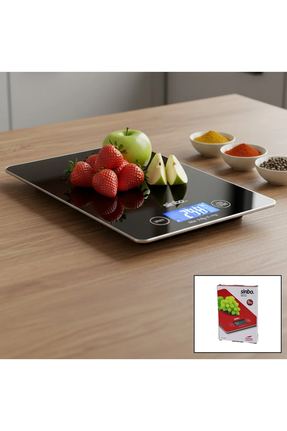 CAM MUTFAK TARTISI TERAZİ LCD EKRAN 5KG/1GR PİLLİ=CR2032 GR/OZ/ML/IB ÖLÇÜM SKS-4526 (4741)