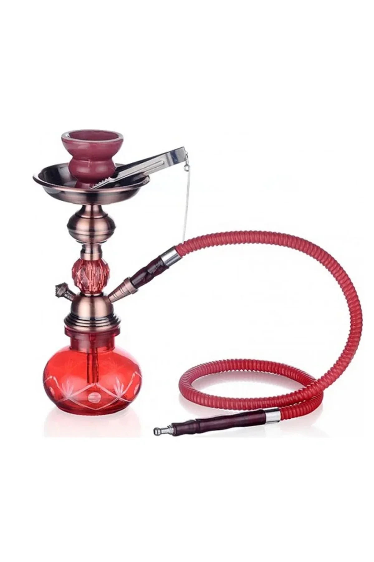 Küçük Boy Taşınabilir Nargile Takımı - Kırmızı - Just Cheap Store Görsel 2