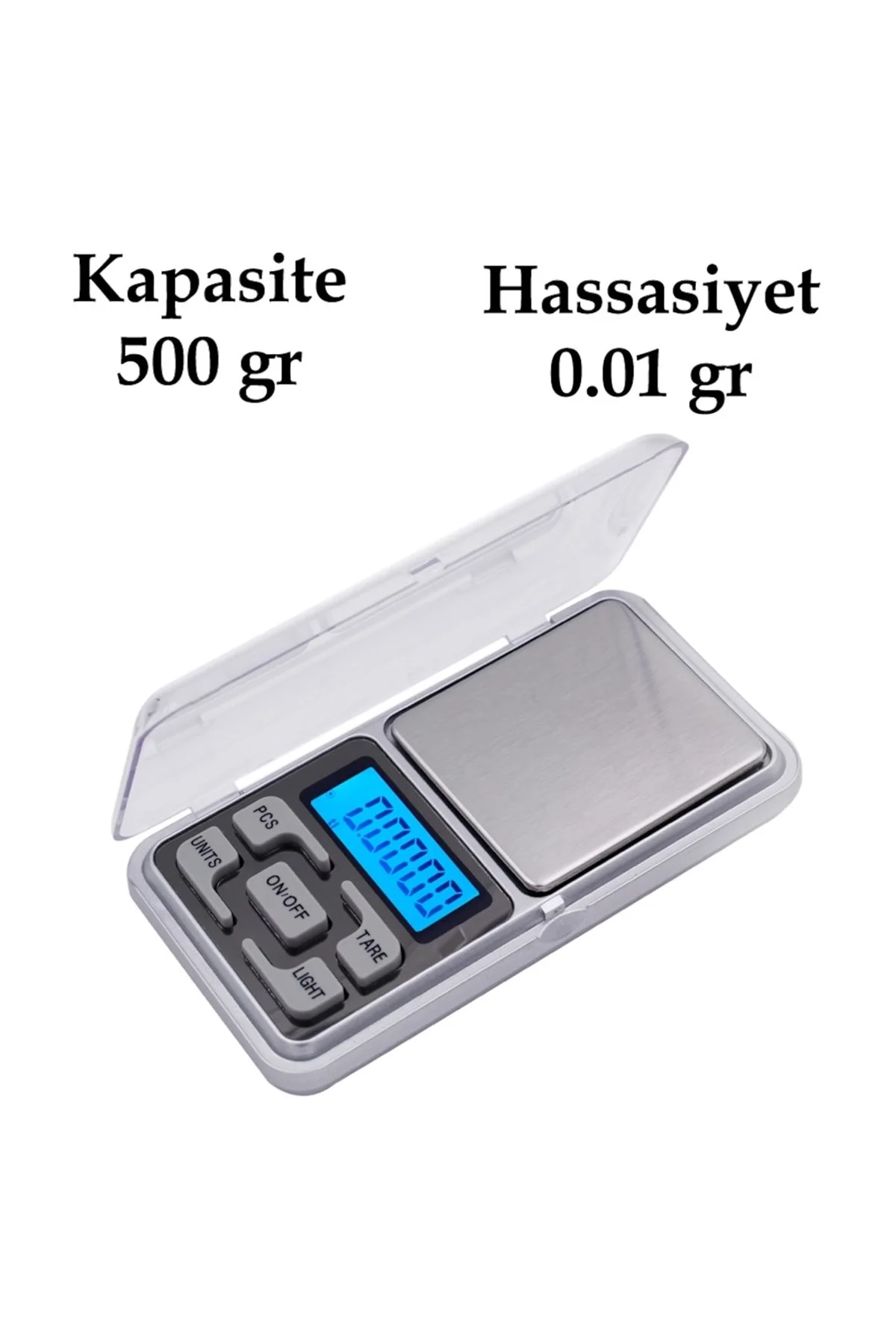Dijital Hassas Elektronik Cep Terazi Tartı 500 Gr 0.01 Gr Hassasiyet (4741) - Just Cheap Store Görsel 2