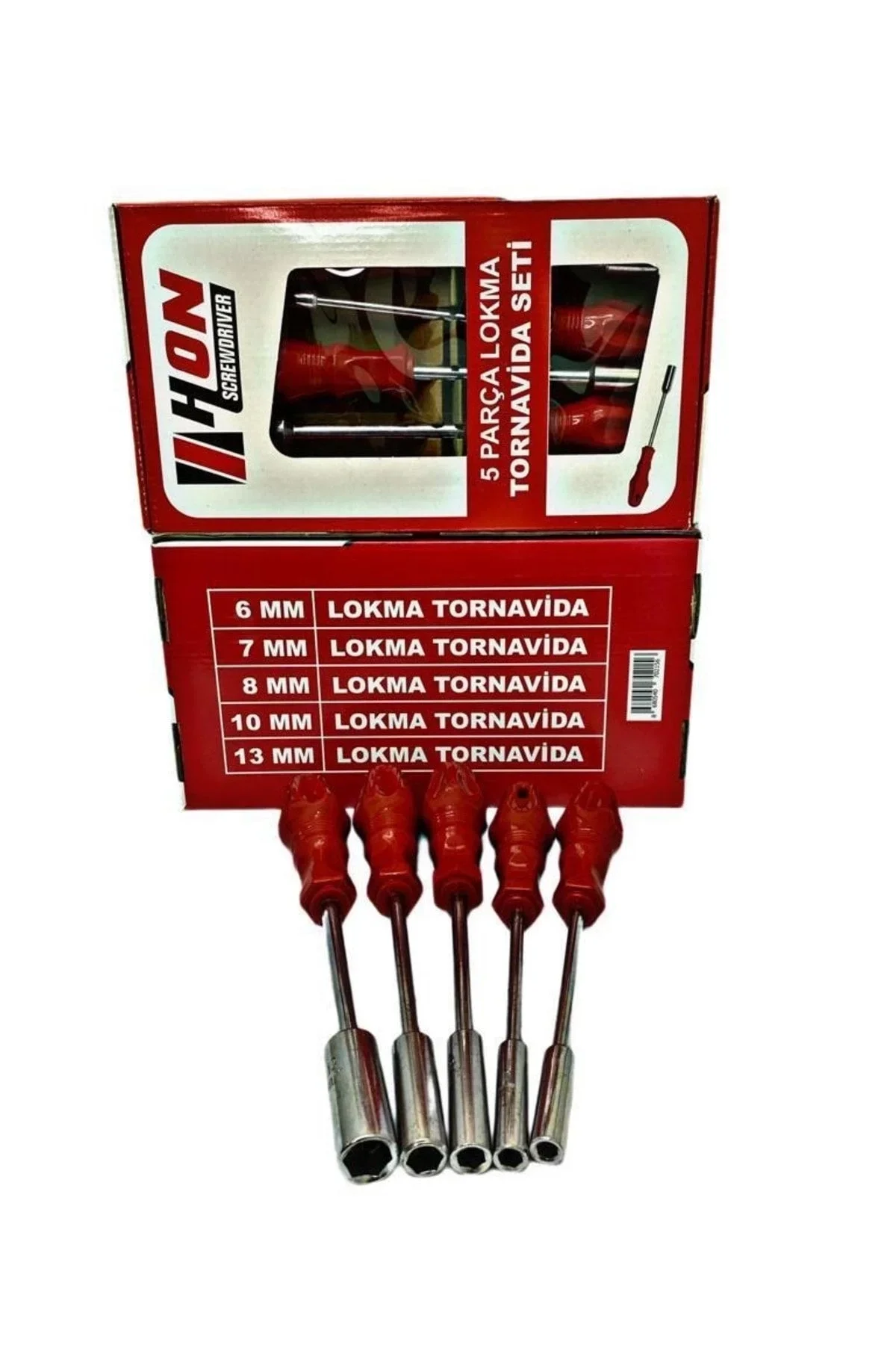 5 Adet Lokma Anahtar Tornavida 6/7/8/10/13/mm Metal Altıgen - Just Cheap Store Görsel 3