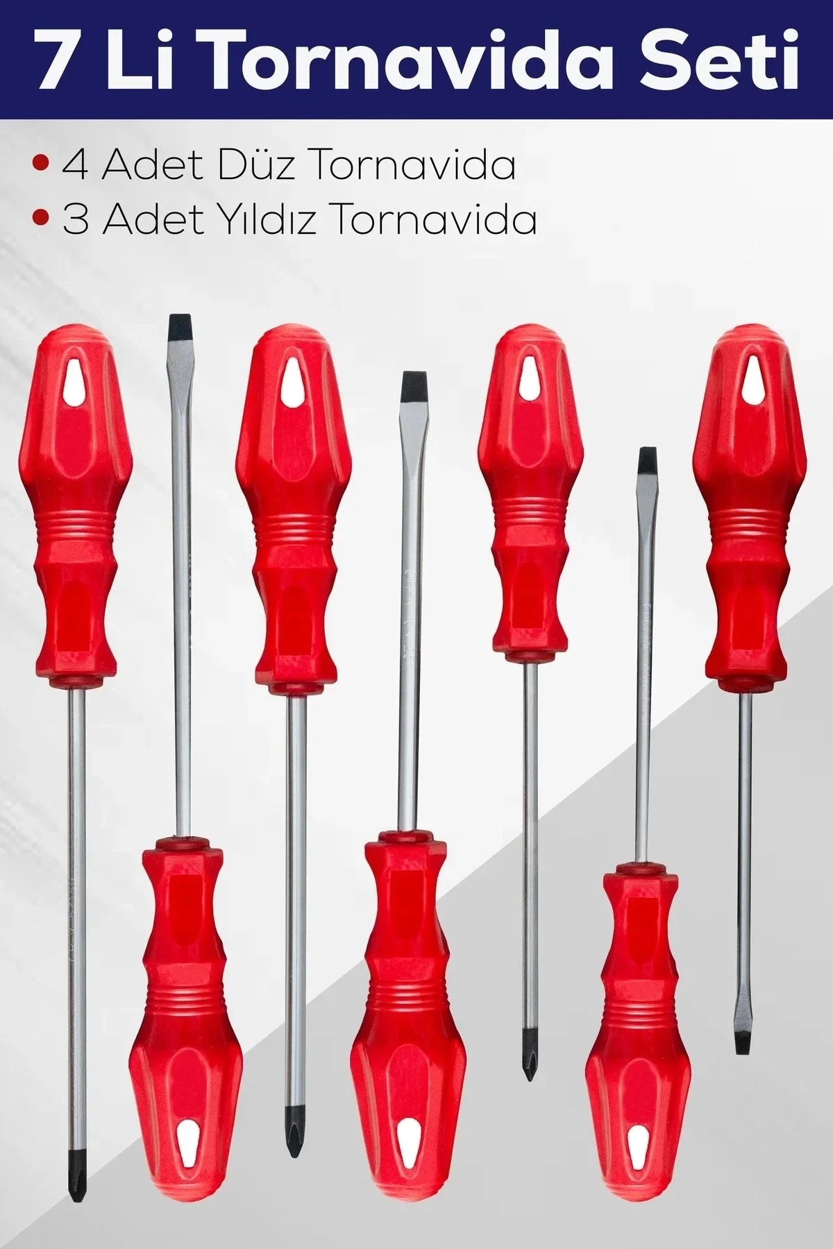 7'li Tornavida Seti (4 Adet Düz Tornavida 3 Adet Yıldız Tornavida) - Just Cheap Store Görsel 2