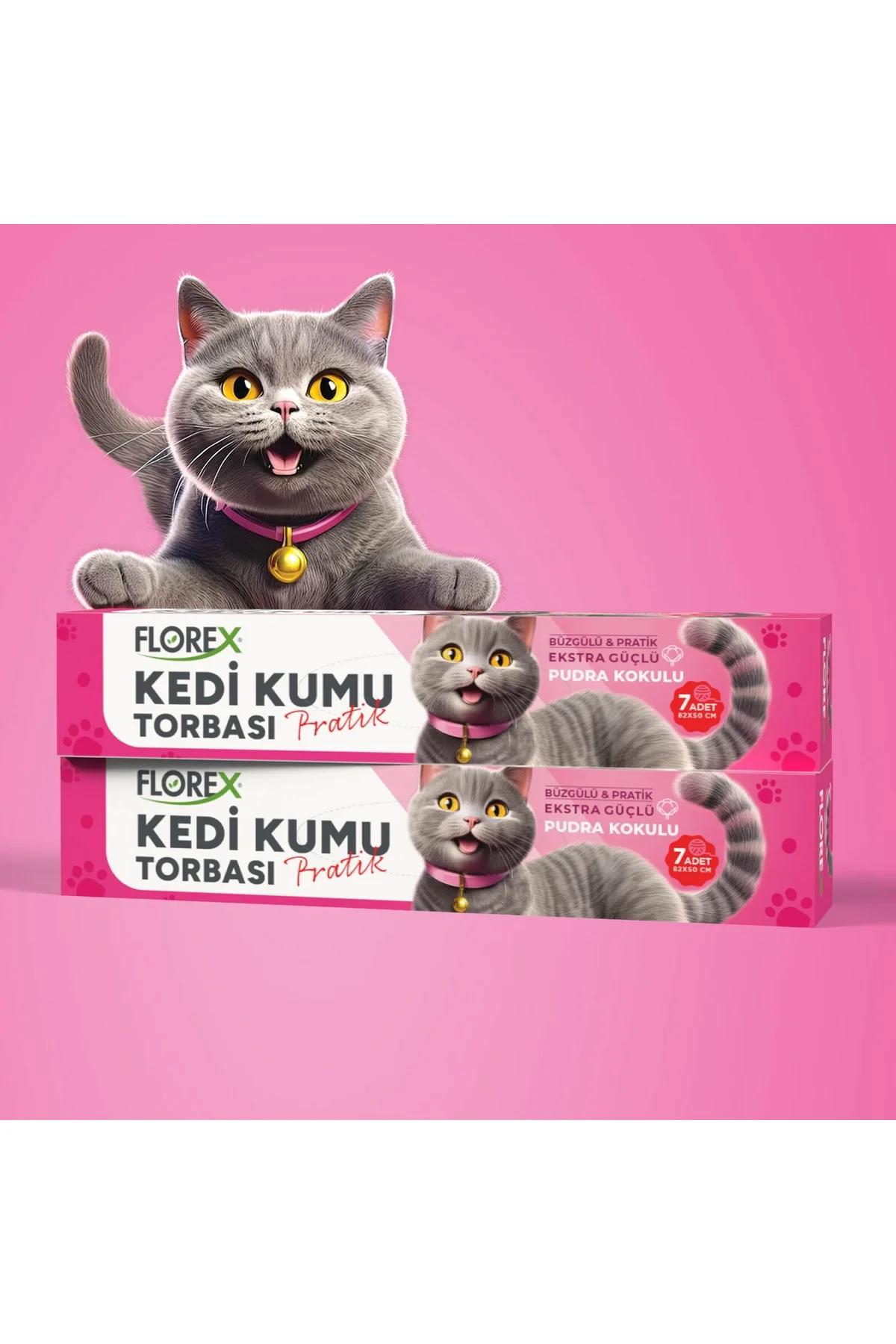 140 ADET KEDİ - EVCİL HAYVAN KUMU TORBASI PRATİK PUDRA KOKULU BÜZGÜLÜ - EXTRA GÜÇLÜ 82X50CM (4741) - Just Cheap Store Görsel 2