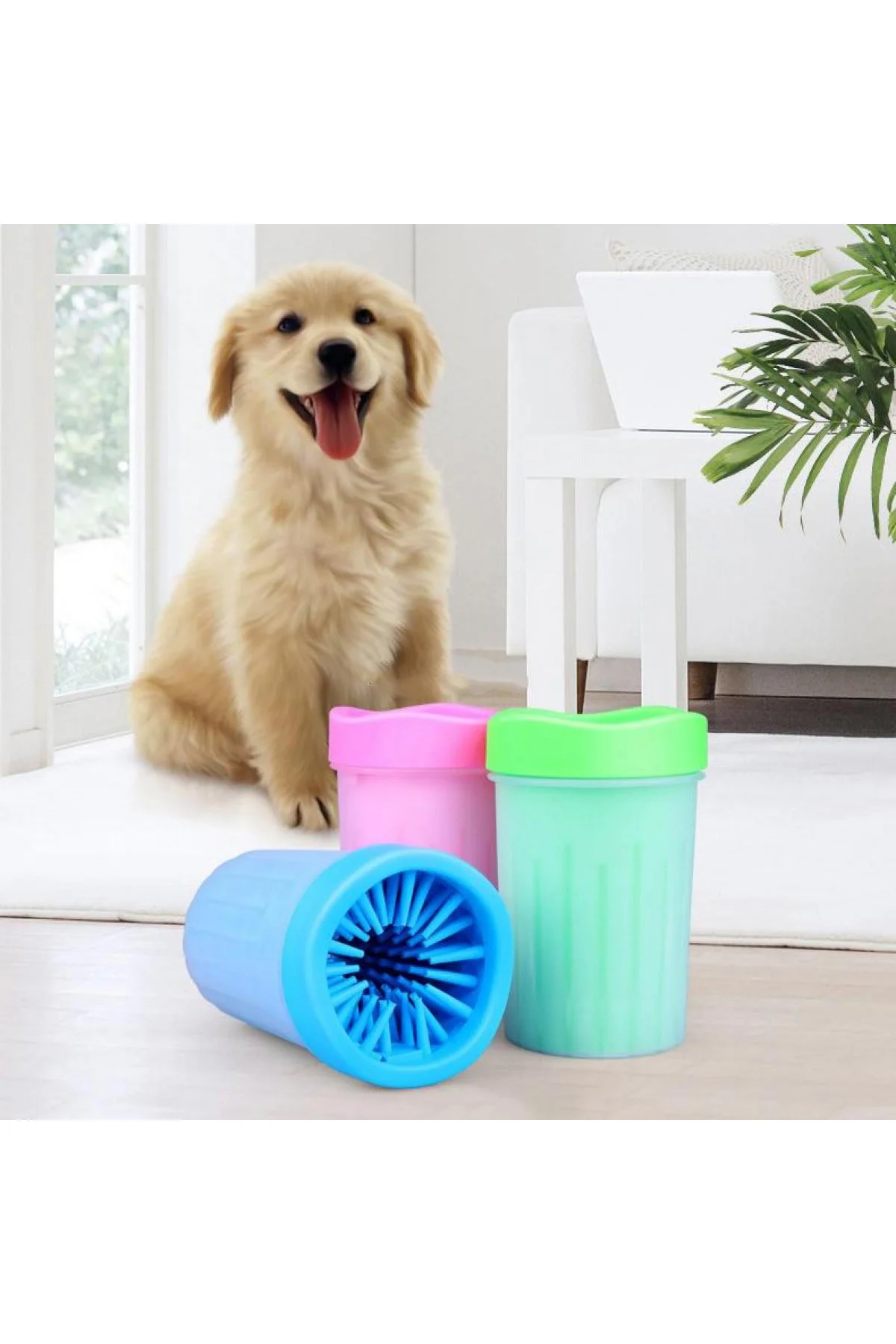 Silikon Jel Fırçalı Kedi Köpek Pati Ayak Yıkama Temizleme Kovası (Küçük) (4741) - Just Cheap Store Görsel 3