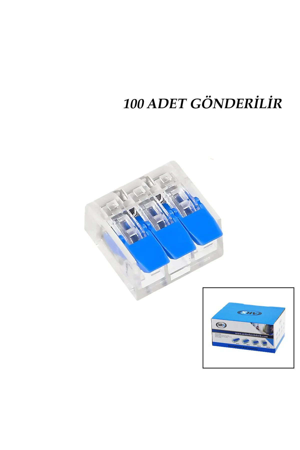 100 ADET 3 LÜ 2X2.5 KABLO GEÇMELİ MANDALLI BUAT KLEMENSİ (4741) - Just Cheap Store Görsel 2