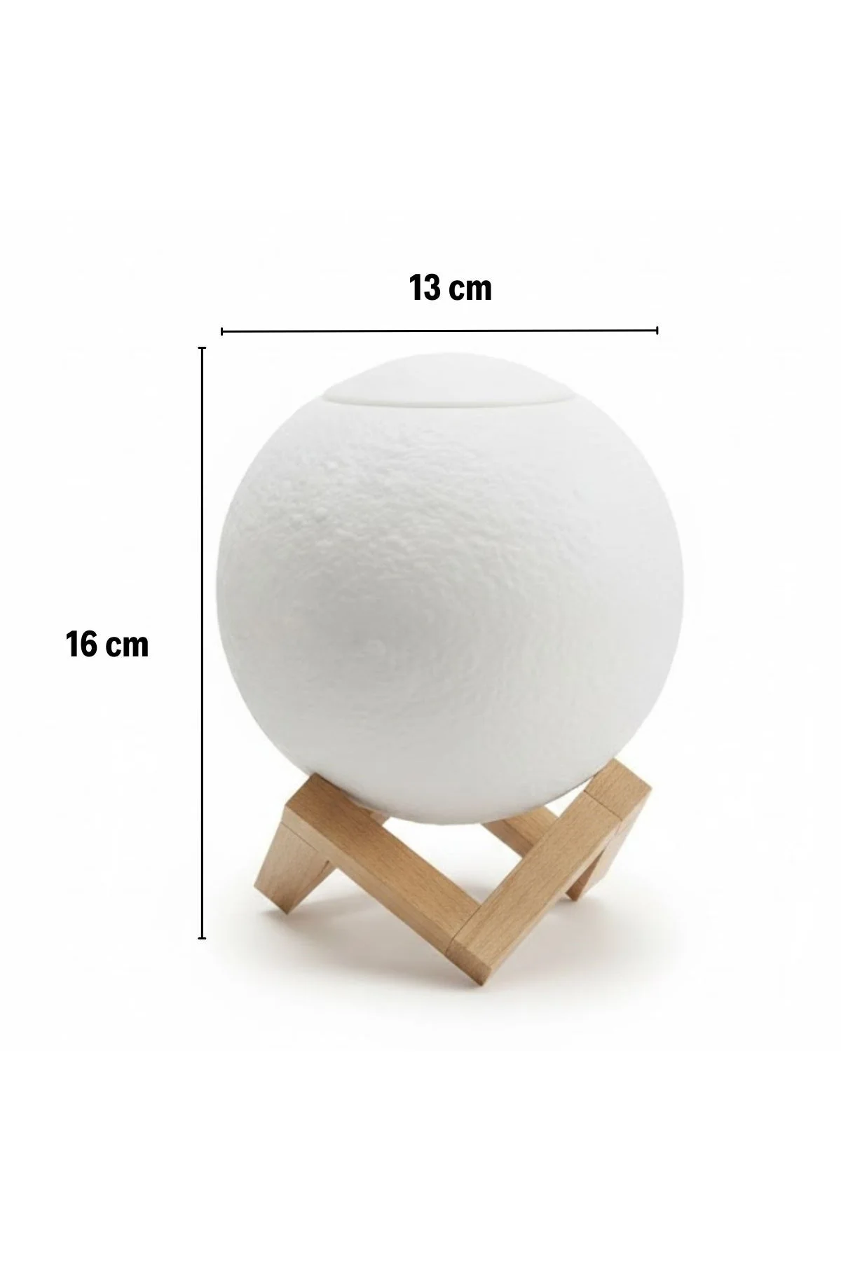 3D Ay Tasarımlı Su Yenilemeli USB Hava Nemlendiricisi – Dokunmatik, 3 Renk Işık Modlu (Gün Işığı / B - Just Cheap Store Görsel 5
