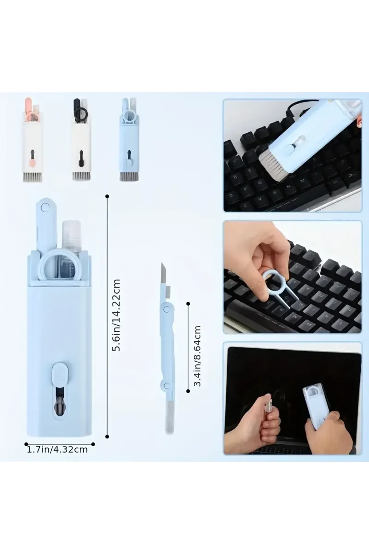 7&amp;#39;si 1 Arada Çok Fonksiyonlu Klavye Temizleme Fırçası (4741) - Just Cheap Store Görsel 2