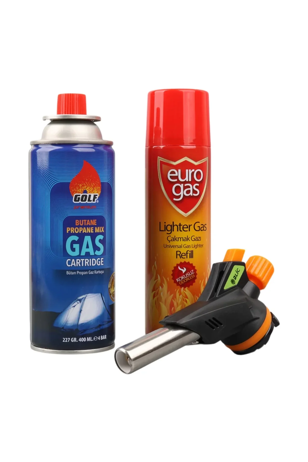 3 Parça Profesyonel Pürmüz Seti Pürmüz Torch Çakmak Başlık- Kamp Gazı 400ml- Çakmak Gazı 270 (4741) - Just Cheap Store Görsel 3