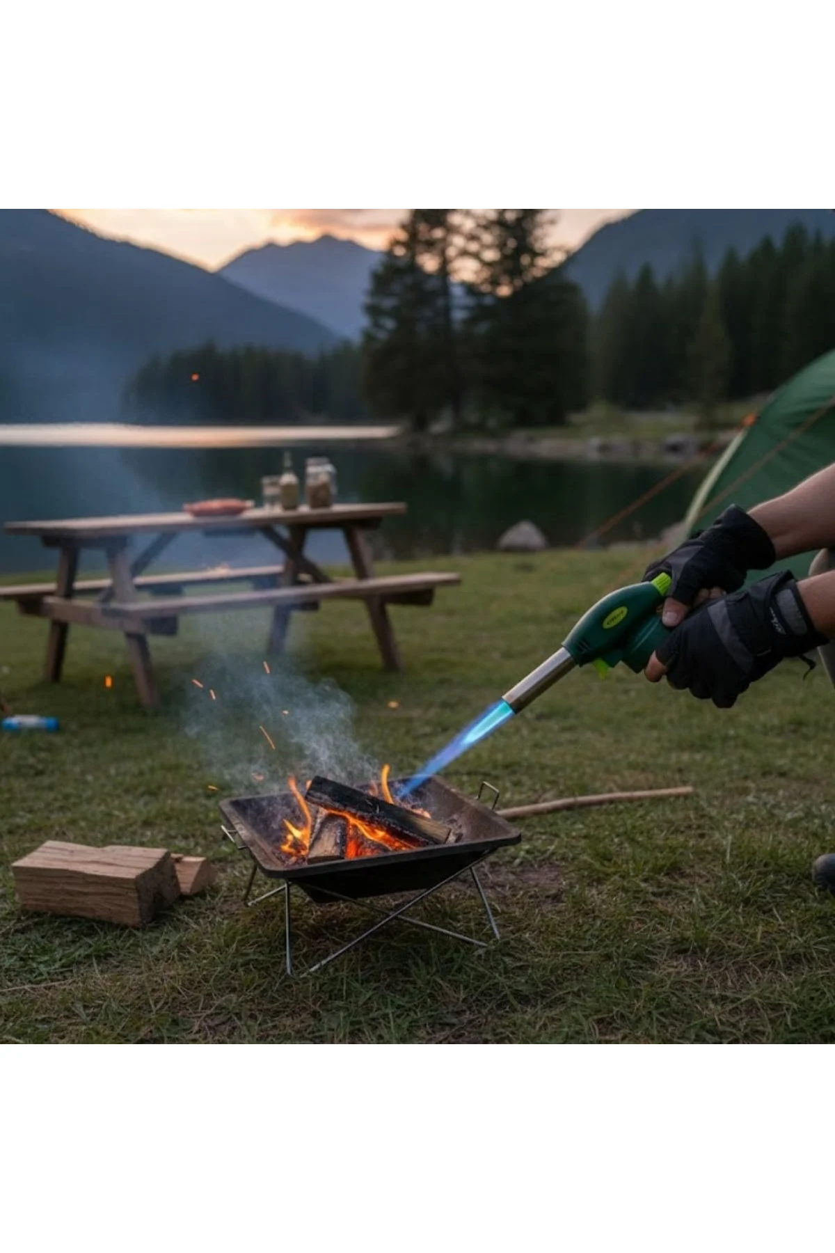 Outdoor Kamp, Piknik ve Tamir İşleri İçin Kamp Gazı Seti – Taşınabilir Pürmüz Alev Tabancası ve Yüks - Just Cheap Store Görsel 5