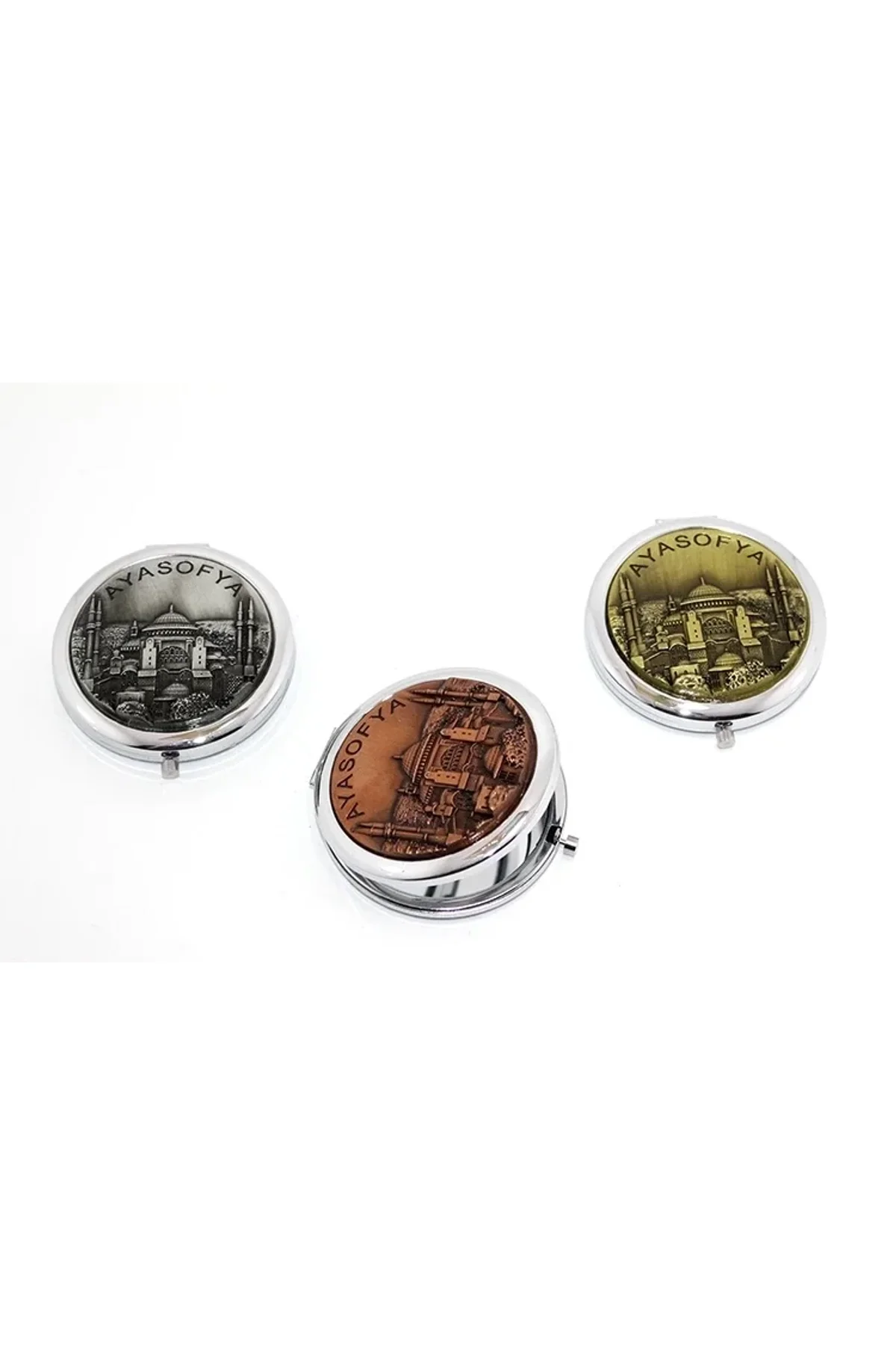 Metal İstanbul Temalı Yöresel Kabartmalı El Aynası 2alk110 - Just Cheap Store Görsel 2