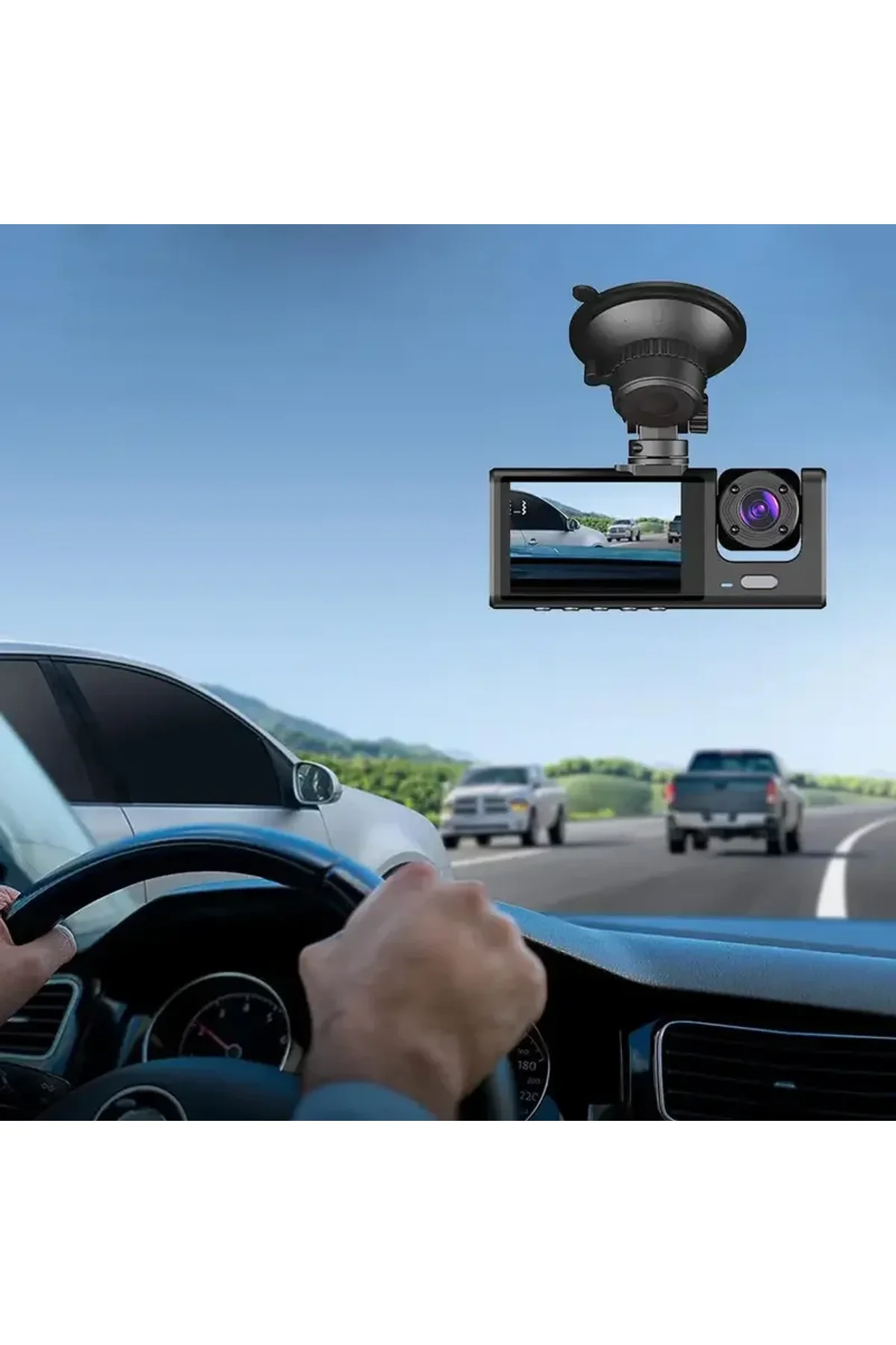 Araç Araba Kamerasi Black Box Traffic Recorder 3 Kameralı (4741) - Just Cheap Store Görsel 3