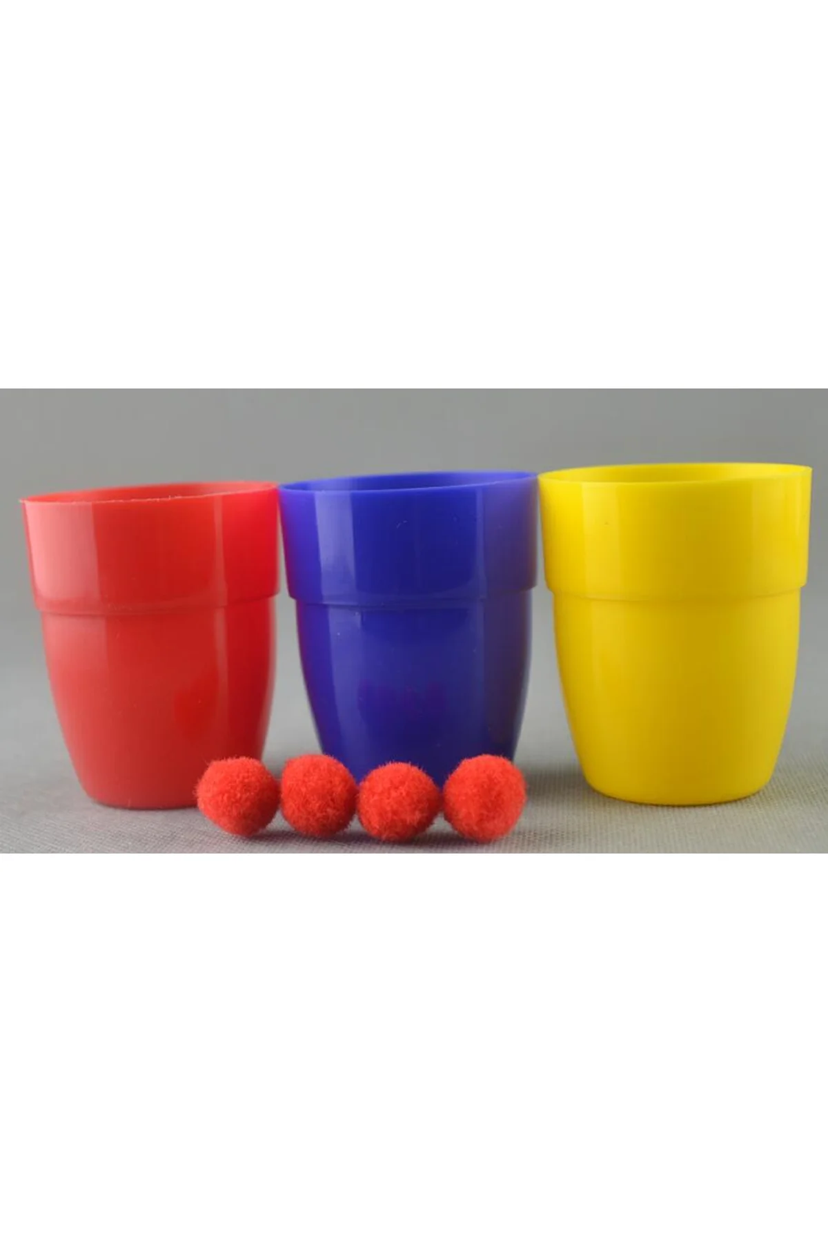 Kırmızı Top Kaybeden Renkli Kupalar Sihir Oyunu Sihir Malzemesi (4741) - Just Cheap Store Görsel 3