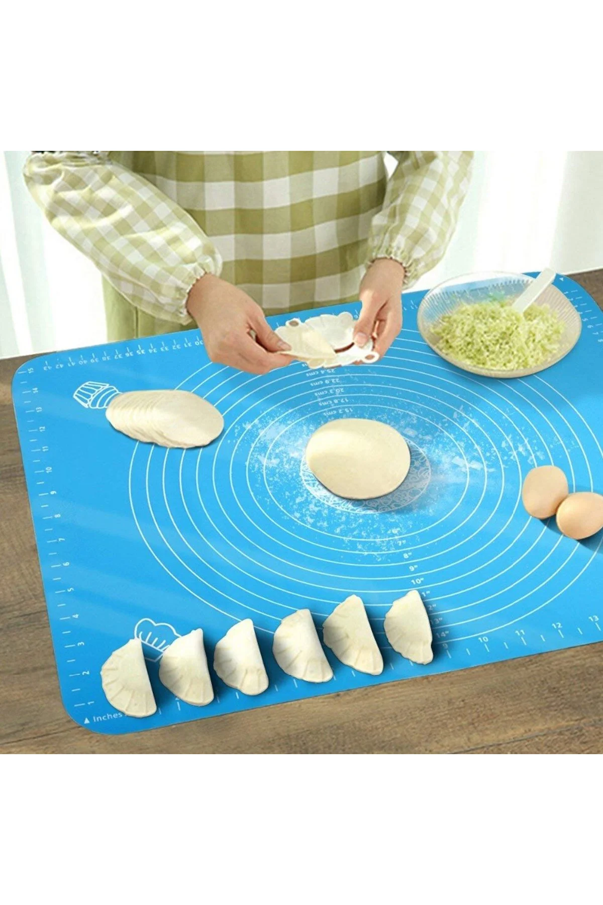 40*50 cm Silikon Ölçekli Kullanımı Kolay Hamur Açma Matı Ekmek Mantı Makarna Hamuru Yoğurma Matı (47 - Just Cheap Store Görsel 5
