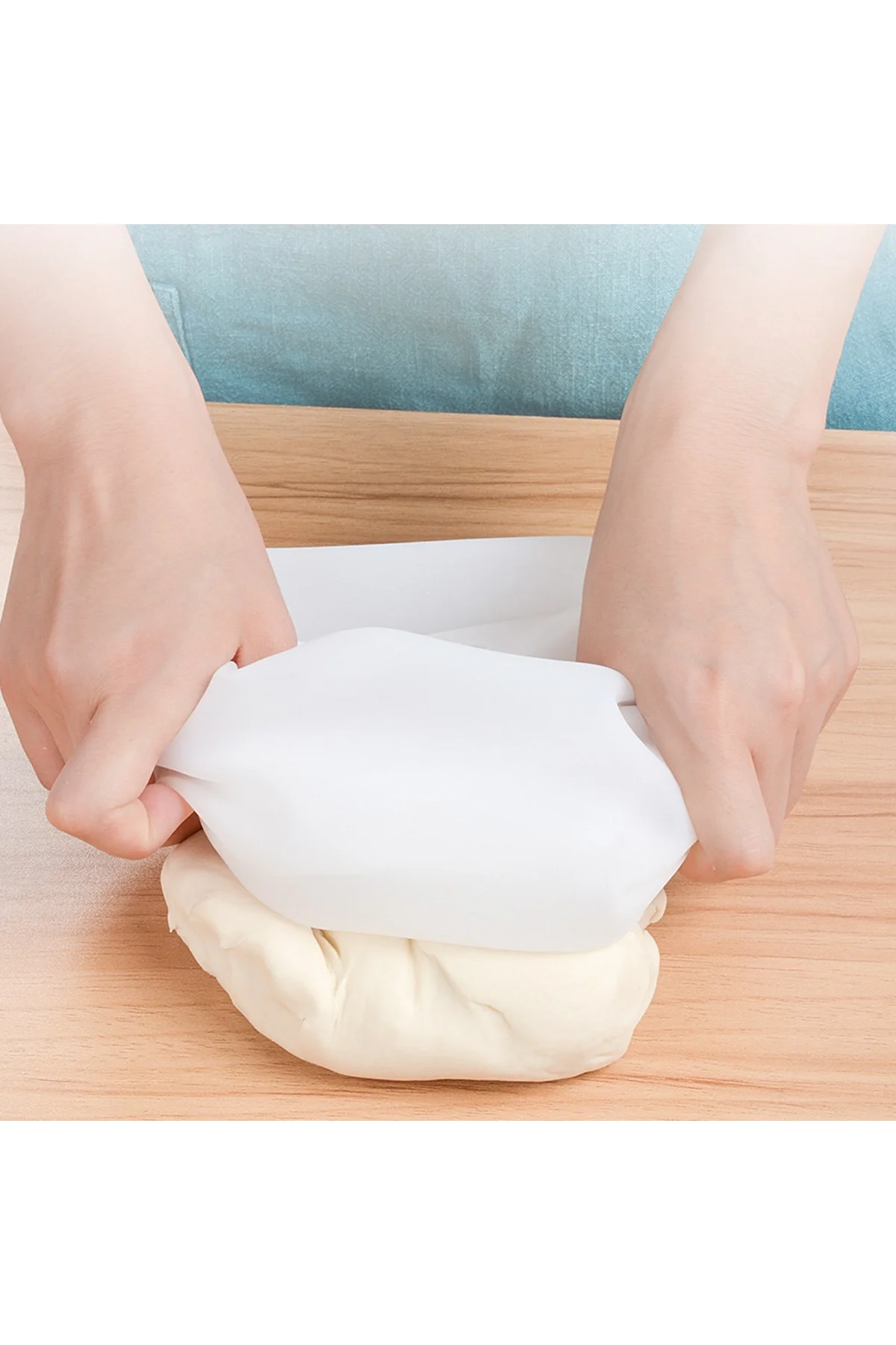 Orta Hamur Torbası Silikon Şeffaf Hamur Yoğurma Torbası Ekmek Makarna Mantı Hamuru Kolay Yoğurma (47 - Just Cheap Store Görsel 2