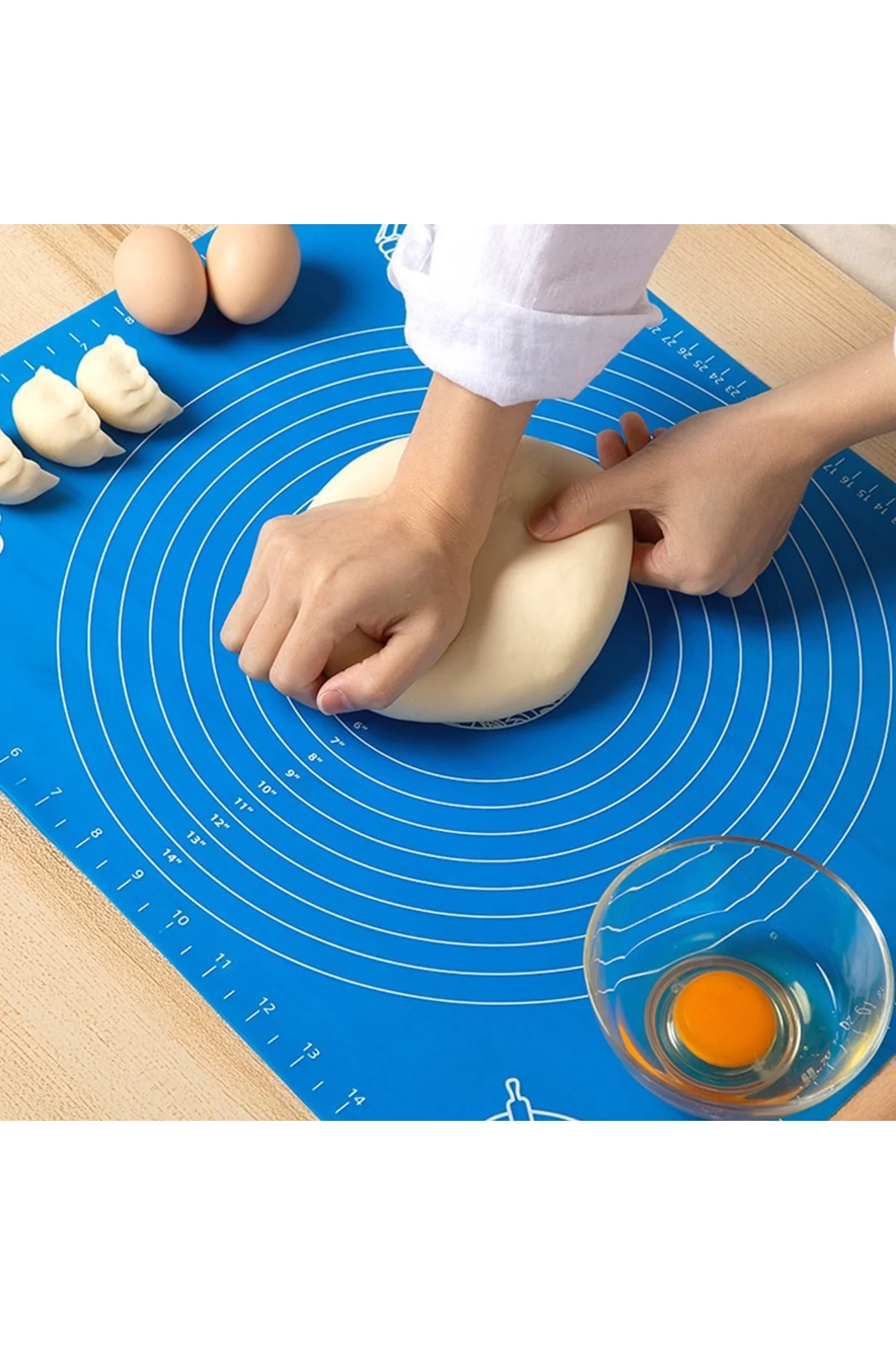30*40 cm Hamur Matı Silikon Ölçekli Kullanımı Kolay Hamur Açma Matı (4741)