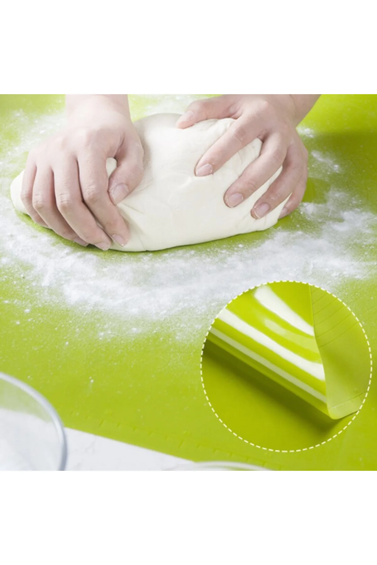 30*40 cm Hamur Matı Silikon Ölçekli Kullanımı Kolay Hamur Açma Matı (4741) - Just Cheap Store Görsel 5