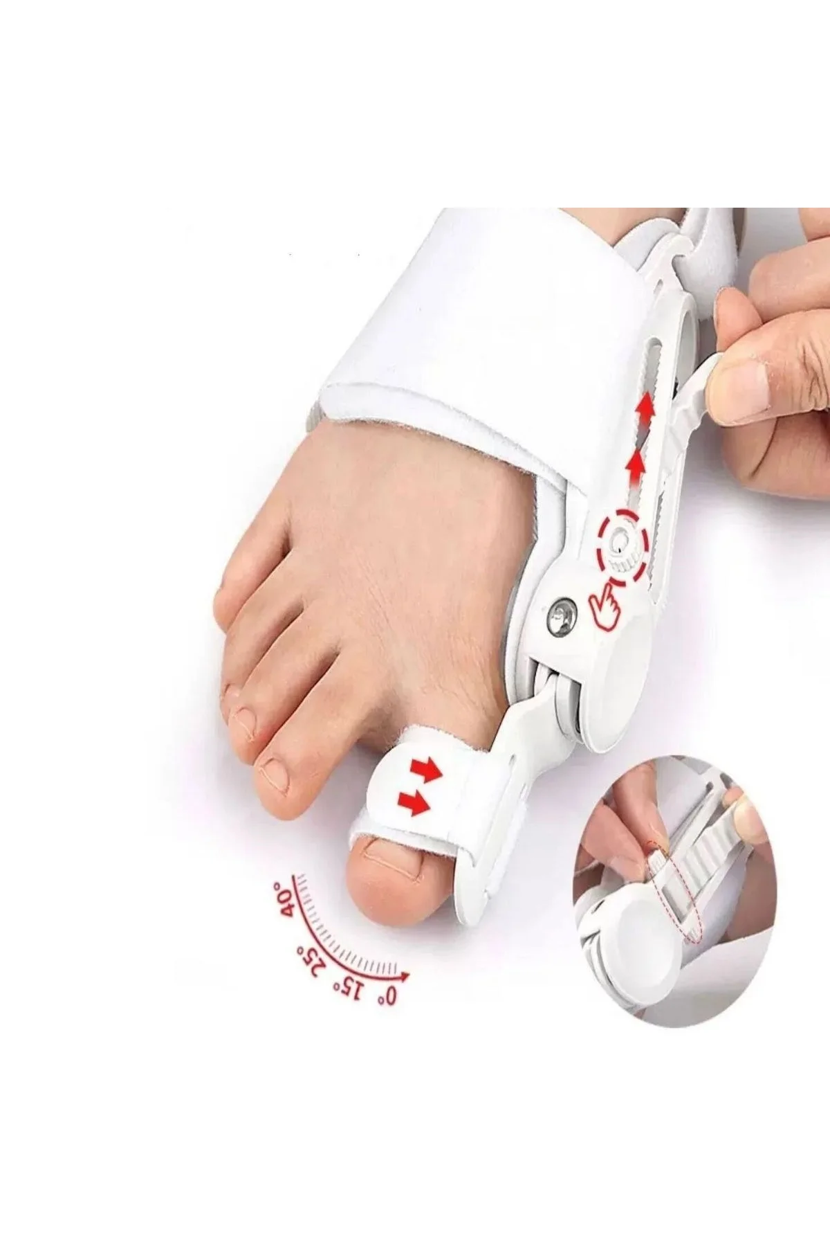Ayarlanabilir Ayak Baş Parmak Kemik Düzeltici – Halluks Valgus (Bunyon) Aparatı, Gece Gündüz Kullanı