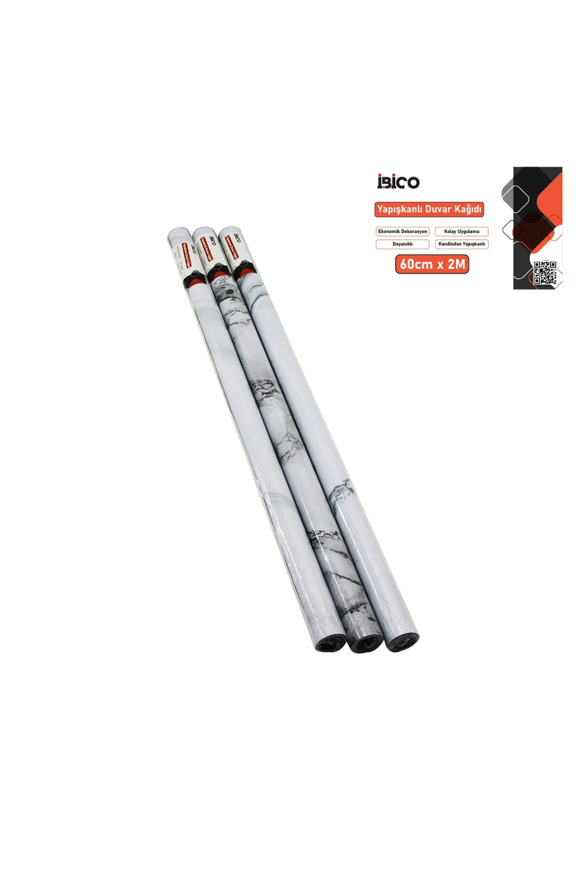 2MT X 60CM BEYAZ MERMER DESENLİ TEZGAH ÜSTÜ FOLYO STİCKER - DUVAR KAĞIT KENDİNDEN YAPIŞKANLI - EKO D