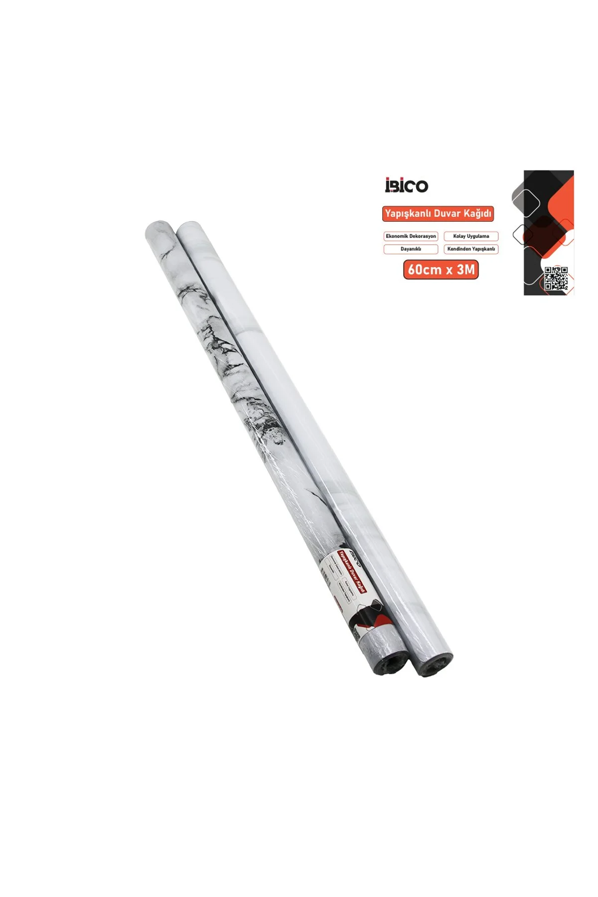 3MT X 60CM BEYAZ MERMER DESENLİ TEZGAH ÜSTÜ FOLYO STİCKER - DUVAR KAĞIT KENDİNDEN YAPIŞKANLI - EKO D