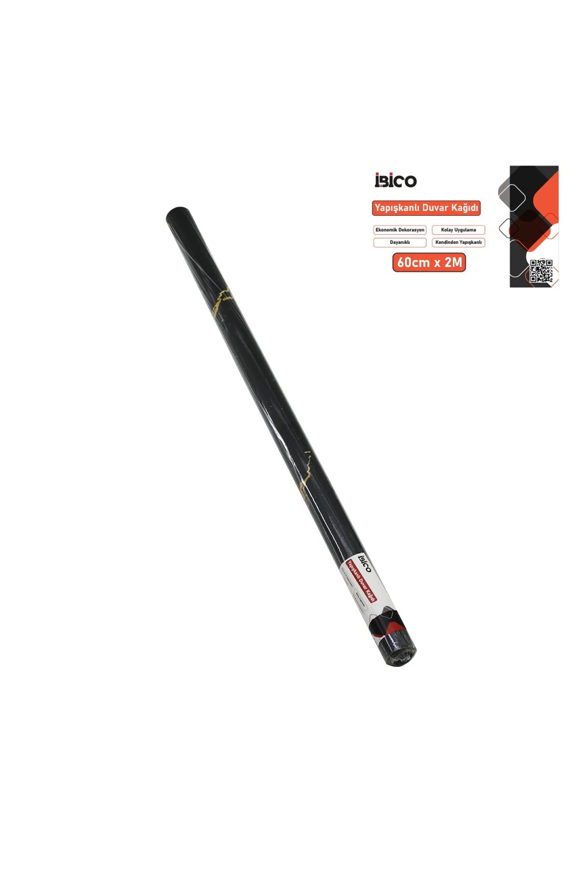 2MT X 60CM SİYAH MERMER DESENLİ TEZGAH ÜSTÜ FOLYO STİCKER - DUVAR KAĞIT KENDİNDEN YAPIŞKANLI - EKO D