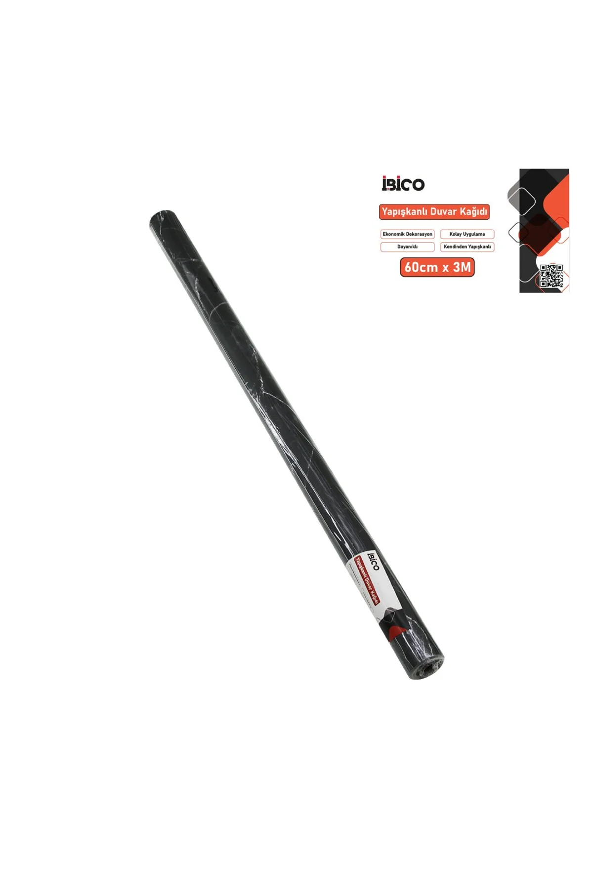 3MT X 60CM SİYAH MERMER DESENLİ TEZGAH ÜSTÜ FOLYO STİCKER - DUVAR KAĞIT KENDİNDEN YAPIŞKANLI - EKO D