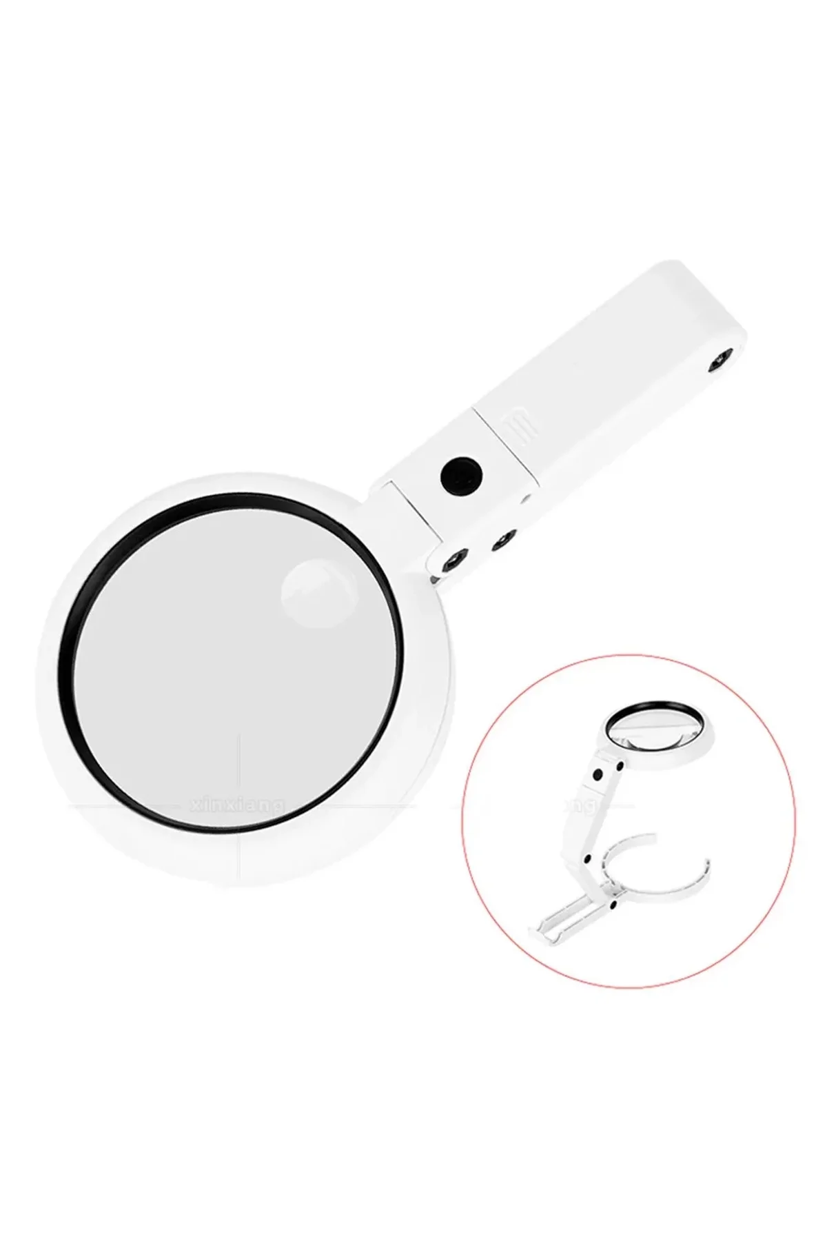 Usb Şarj Edilebilir Katlanabilir 3.5-10x Büyüteç 8 Ledli Masa Ve Eliçin Taşınabilir Büyüteç Fs90rc - Just Cheap Store Görsel 5