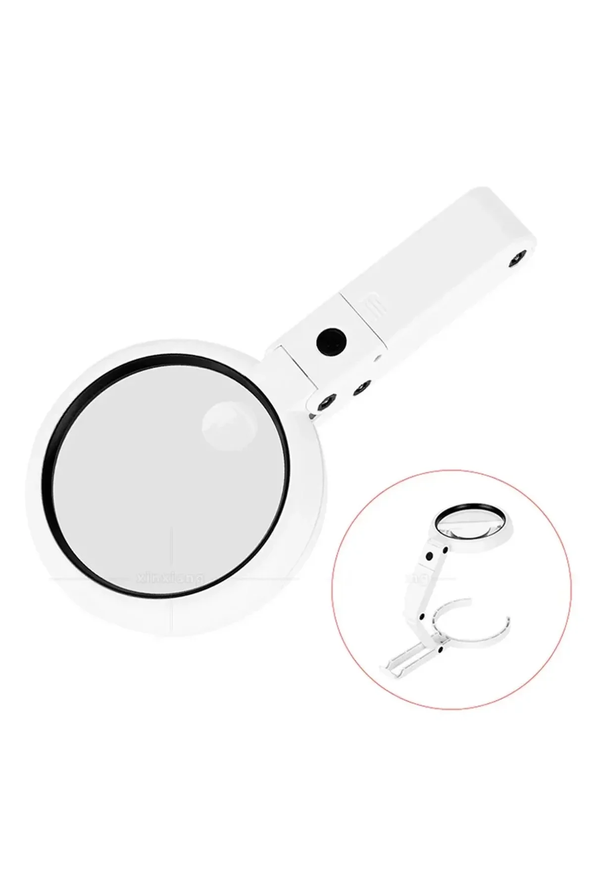 Usb Şarj Edilebilir Katlanabilir 3.5-10x Büyüteç 8 Ledli Masa Ve Eliçin Taşınabilir Büyüteç Fs90rc - Just Cheap Store Görsel 3