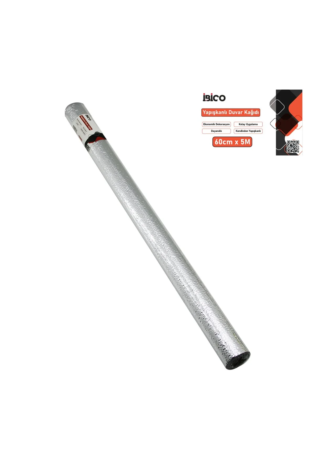 5MT X 60CM ALÜMİNYUM GÜMÜŞ TEZGAH ÜSTÜ FOLYO STİCKER - DUVAR KAĞIT KENDİNDEN YAPIŞKANLI - EKO DEKORA