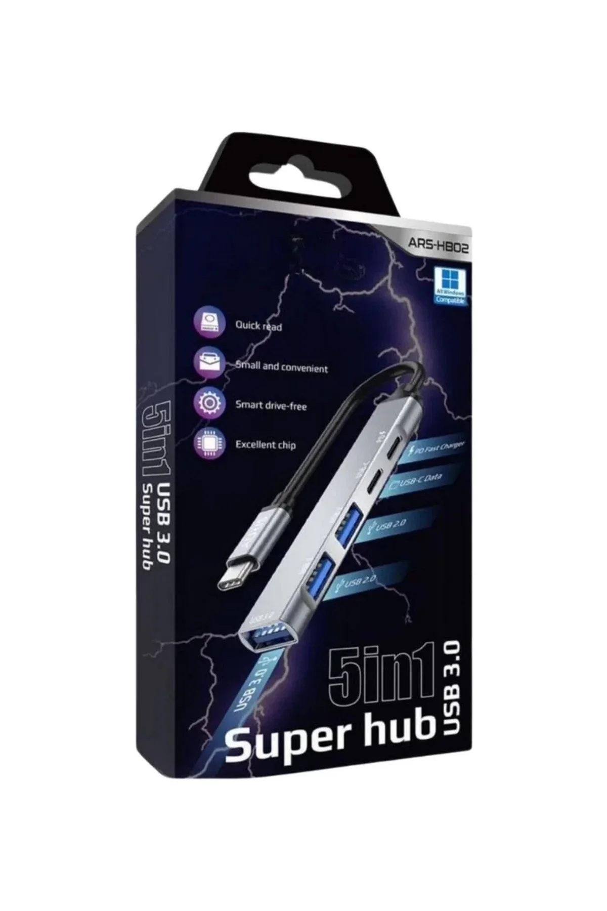 5in1 Metal Usb Hub – Yüksek Hızlı Çoklayıcı, 5 Bağlantı Noktalı, Dayanıklı Ve Taşınabilir Tasarım - Just Cheap Store Görsel 4