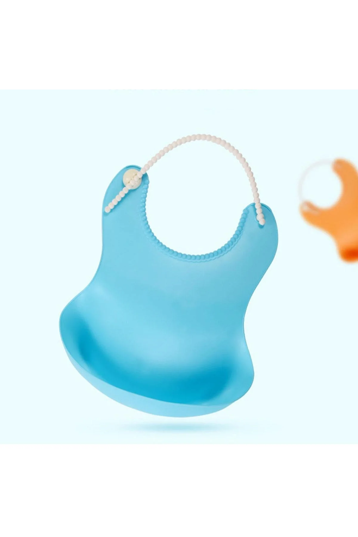 Çocuk Bebek Mama Önlüğü Dökülme Engelleyici Bükülebilir Mavi (4741) - Just Cheap Store Görsel 3