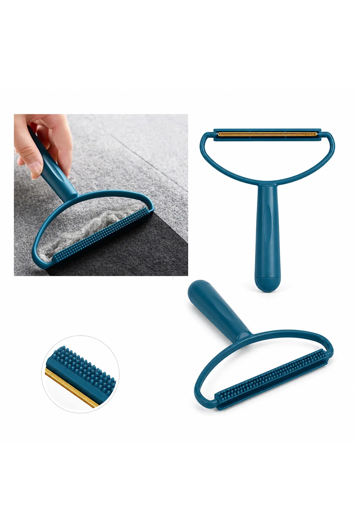 2İN1 BAŞLI PLASTİK SAPLI METAL TİFTİK TÜY TOPLAMA PLS.KAŞIYICI APARAT PET SHOP (4741) - Just Cheap Store Görsel 3