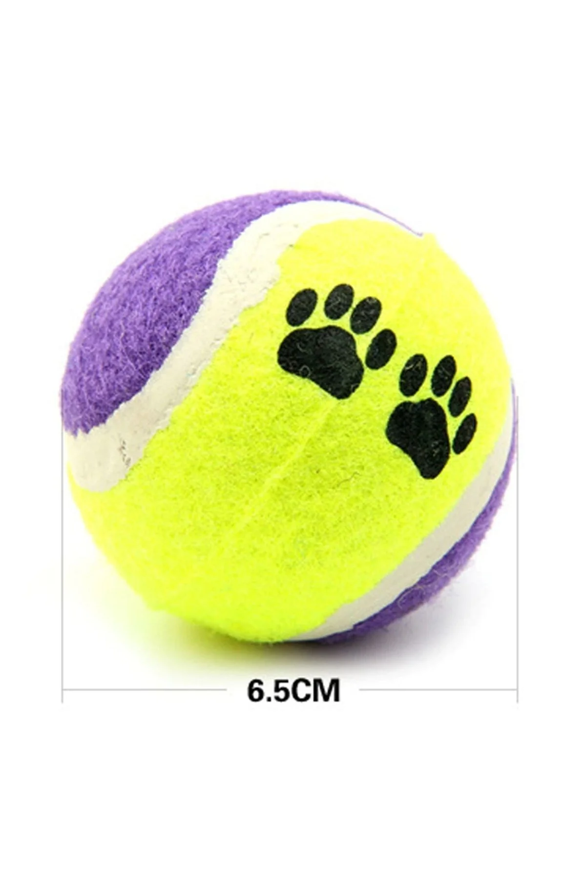 3&amp;apos;lü Renkli Desenli Tenis Topu Kedi Köpek Oyuncağı (4741) - Just Cheap Store Görsel 4