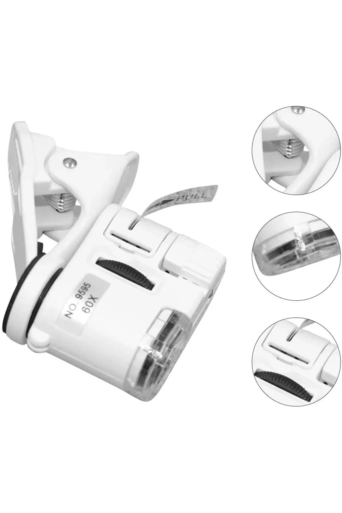 Nikula- 60x Mini Cep Telefonu Için Mandallı Mikroskop Uv Ledli Büyüteç Model Al2431 - Just Cheap Store Görsel 5
