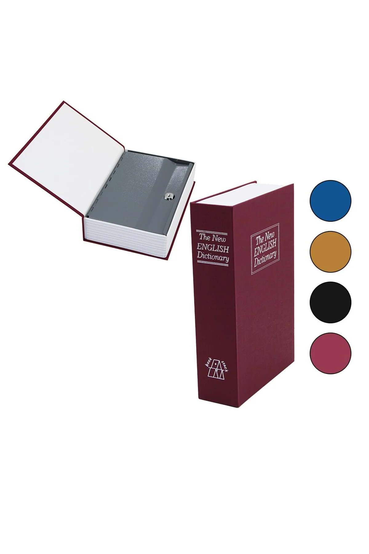 BÜYÜK=240X155X55MM KİTAP MODELİ KİLİTLİ KASA - KUMBARA (4741)
