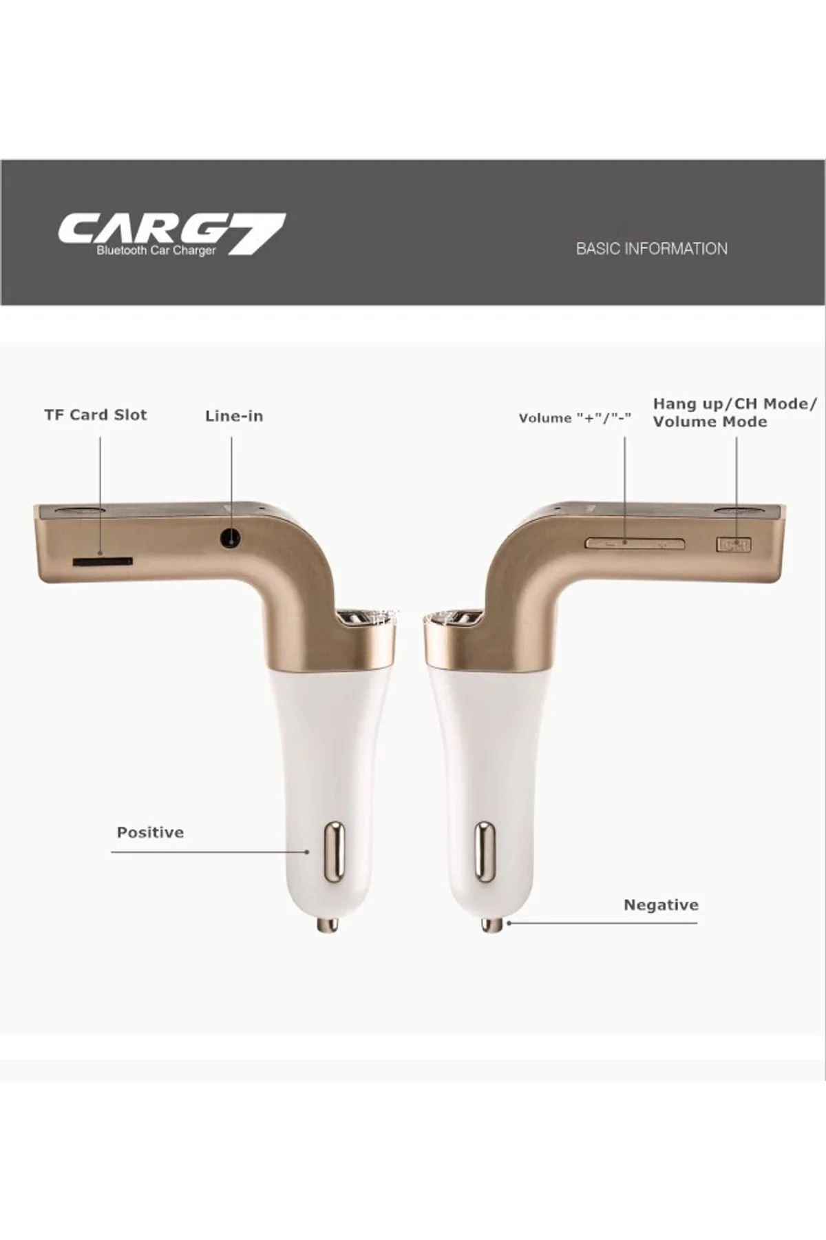 Carg7 Bluetooth Araç Fm Transmitter Usb Girişli - Just Cheap Store Görsel 4
