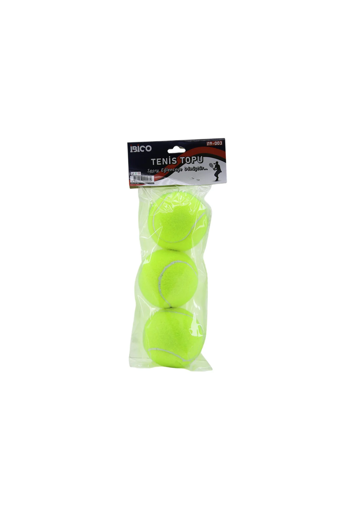 3PCS TENİS KORT TOPU POŞETLİ KARTELA AMBALAJ (4741) - Just Cheap Store Görsel 3