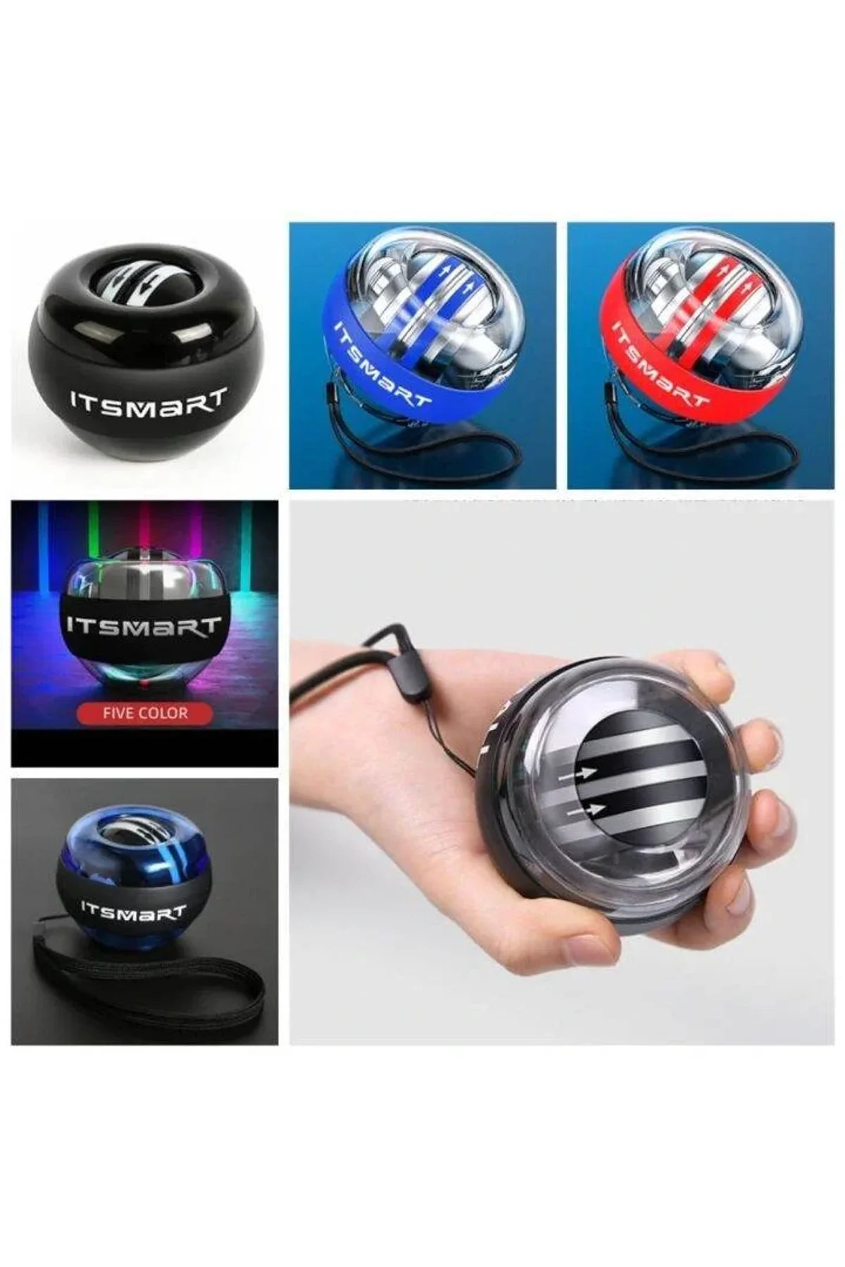 Gyro Ball El Bilek Egzersiztopu Otomatik Jiroskop Kol Kuvvet Spor Ekipmanı (4741) - Just Cheap Store Görsel 4