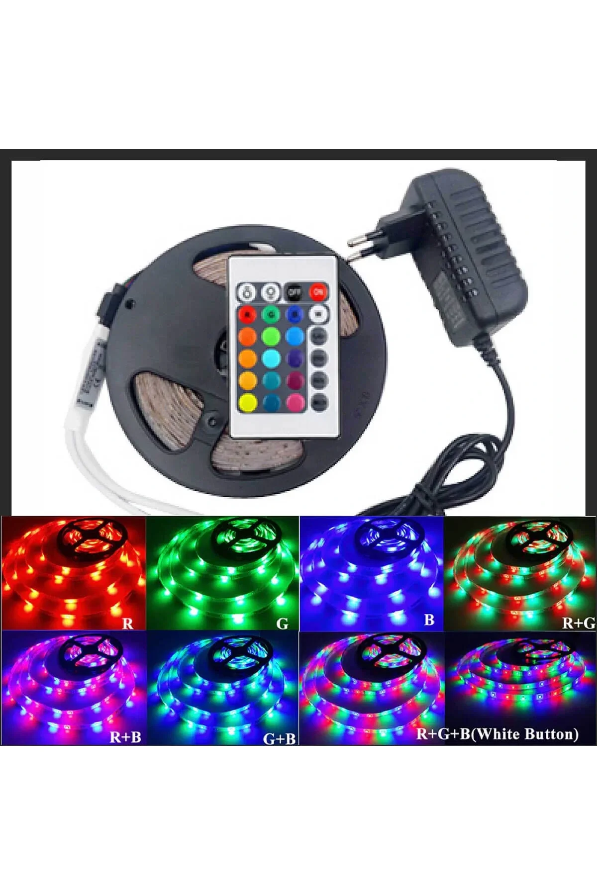 Atek Led Işık 5 Metre Şerit Led RGB Işıklı (4741)