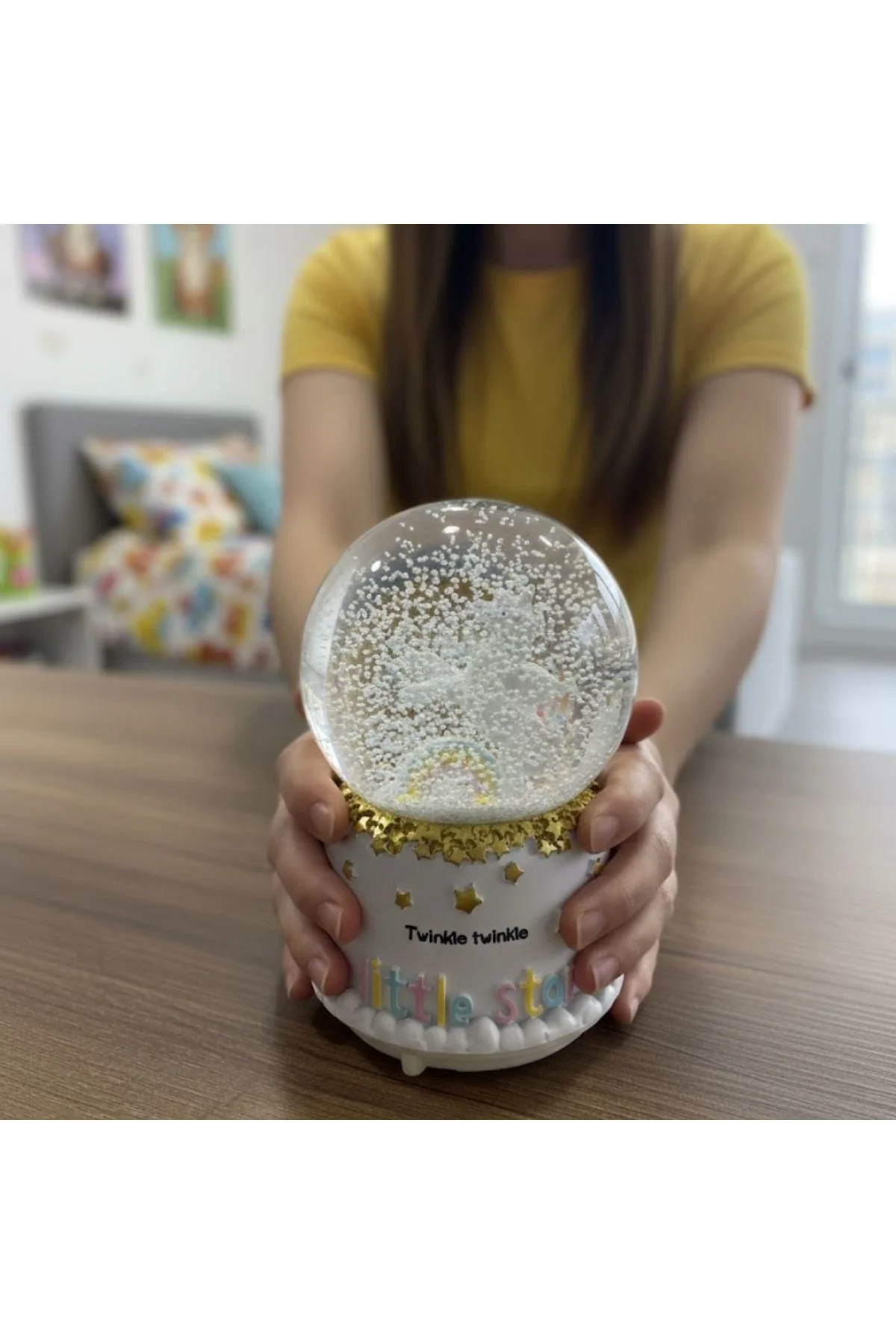 Pilli Işıklı Müzikli Kar Küresi–Pony At Figürlü Eğlenceli Masaüstü Biblo, LED Aydınlatmalı Dekoratif - Just Cheap Store Görsel 4