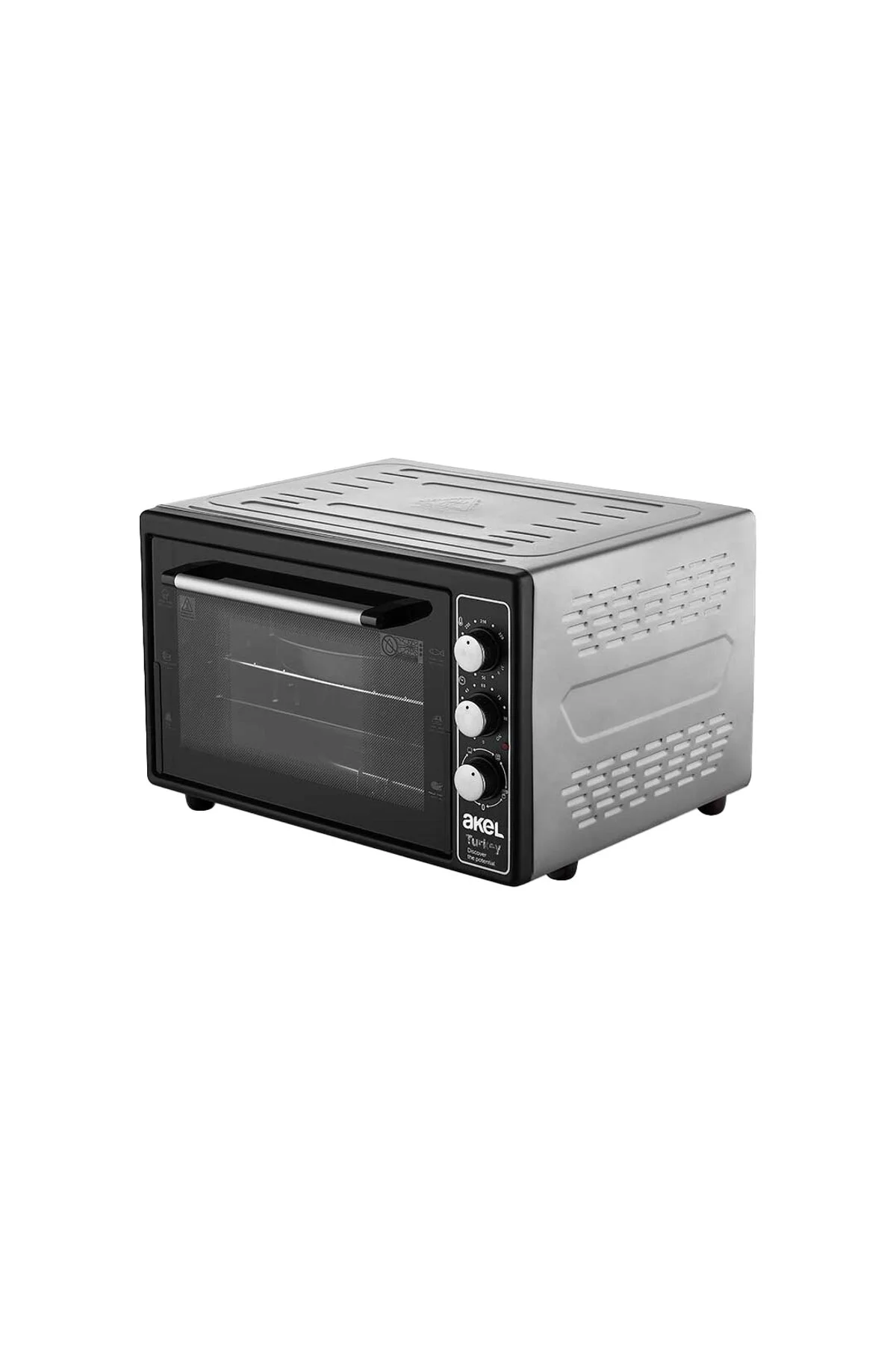 MİDİ FIRIN KARE 38LT AYARLANABİLİR TERMOSTAT = 50–320°C - SAATLİ = 0 - 90 DK ZİL 3 KADEME HIZ AYAR E - Just Cheap Store Görsel 2