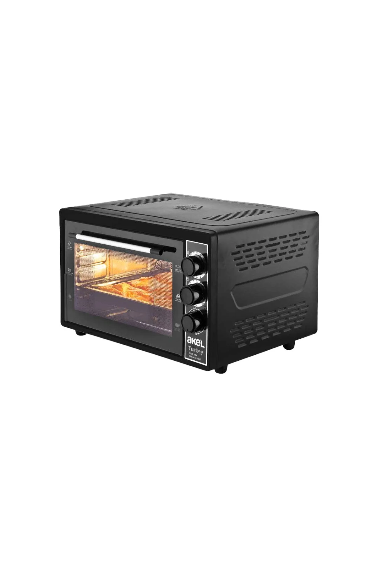 MİDİ FIRIN KARE 38LT AYARLANABİLİR TERMOSTAT = 50–320°C - SAATLİ = 0 - 90 DK ZİL 3 KADEME HIZ AYAR E - Just Cheap Store Görsel 3