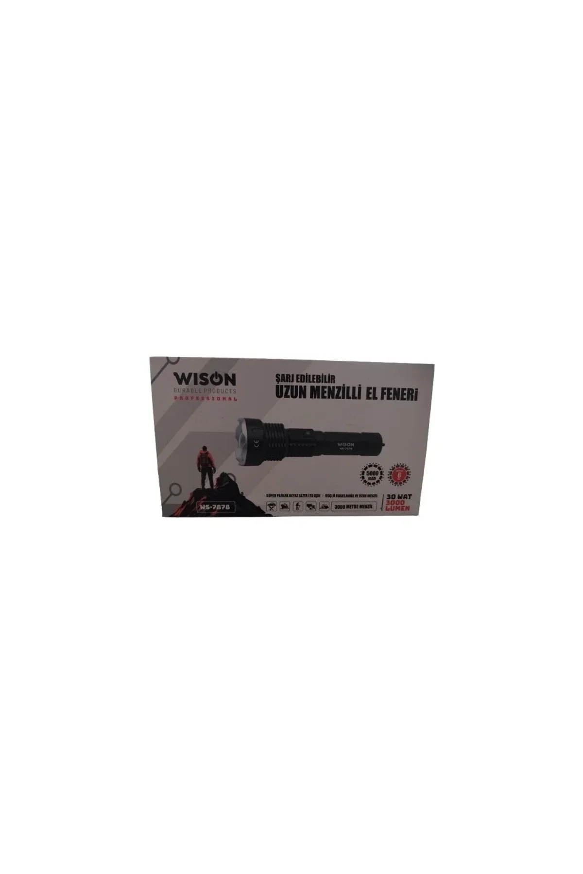 30 Watt 3000 Lümen Uzun Menzilli Fener WS-7878 (4741) - Just Cheap Store Görsel 2