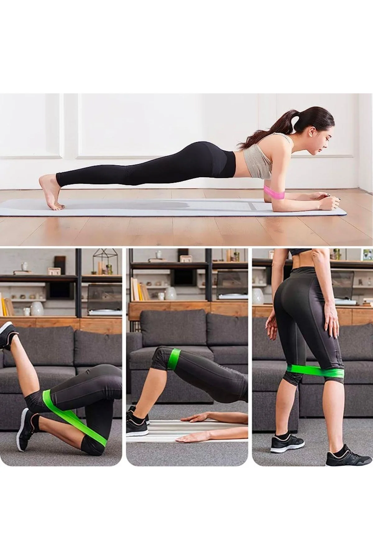 5li Egzersiz Direnç Bant Seti Pilates Crossfit Ekipmanları (4741) - Just Cheap Store Görsel 3