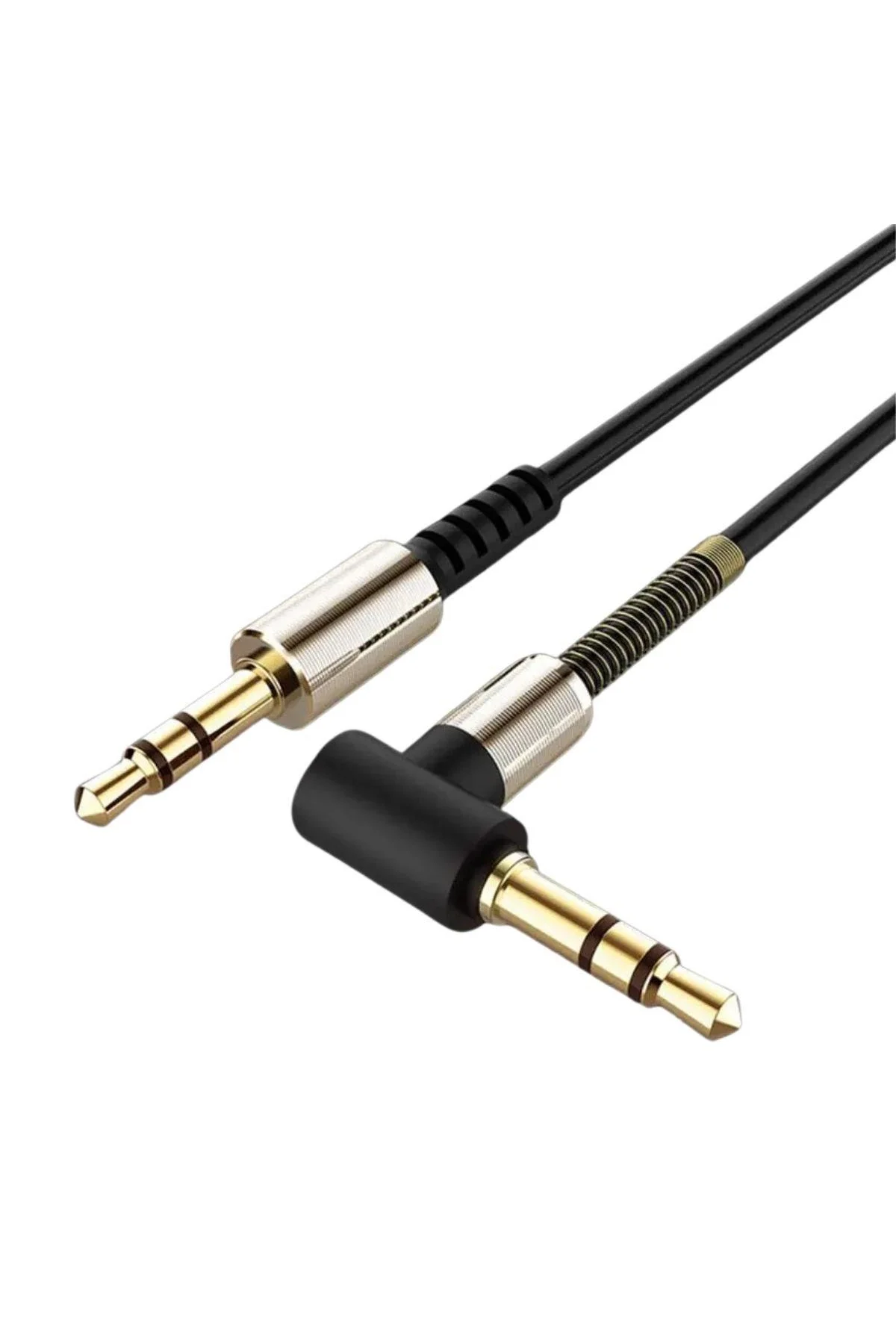 3.5mm AUX Kablosu Jak Erkek Erkek L Tipi 1 Metre Ses Aktarım Kablosu (4741) - Just Cheap Store Görsel 2